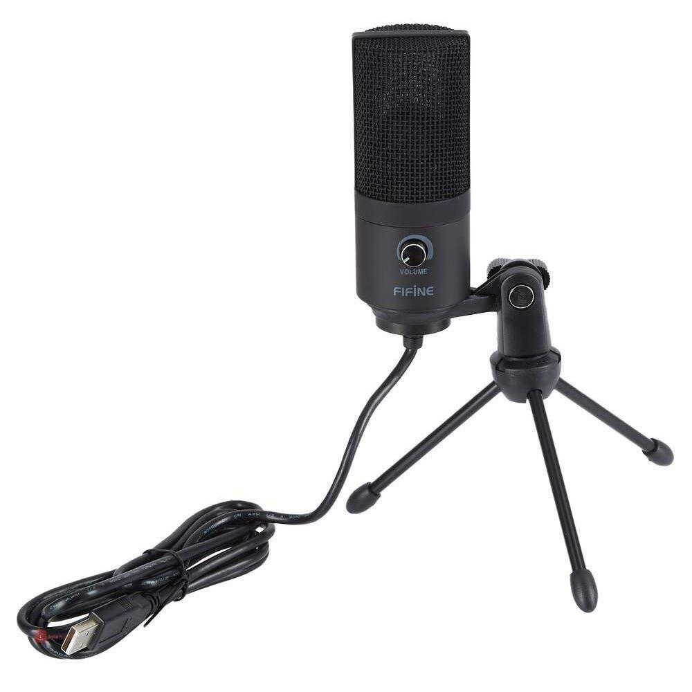 MICRÓFONO CONDESADOR FIFINE NEGRO USB K669B FIFINE-1