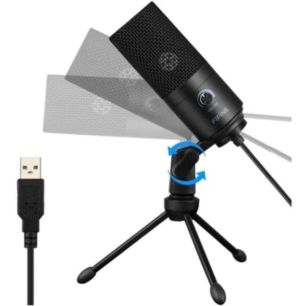 MICRÓFONO CONDESADOR FIFINE NEGRO USB K669B FIFINE-2