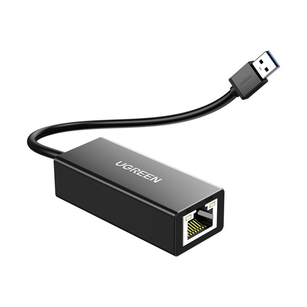 ADAPTADOR PARA INTERNET USB-A 3.0 /RJ45 GIGABIT ABS NEGRO UGREEN CR111-0