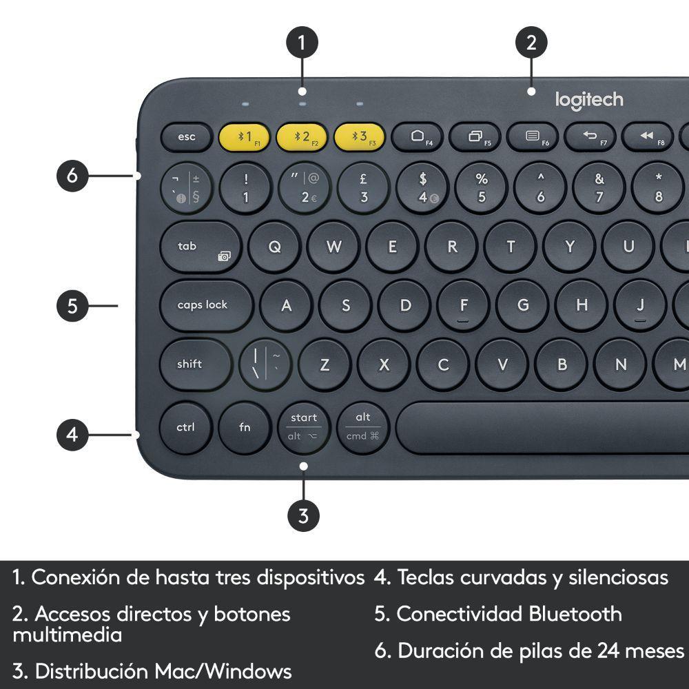 TECLADO INALAMBRICO PEBBLE 2 K380 GRAFITO LOGITECH-1