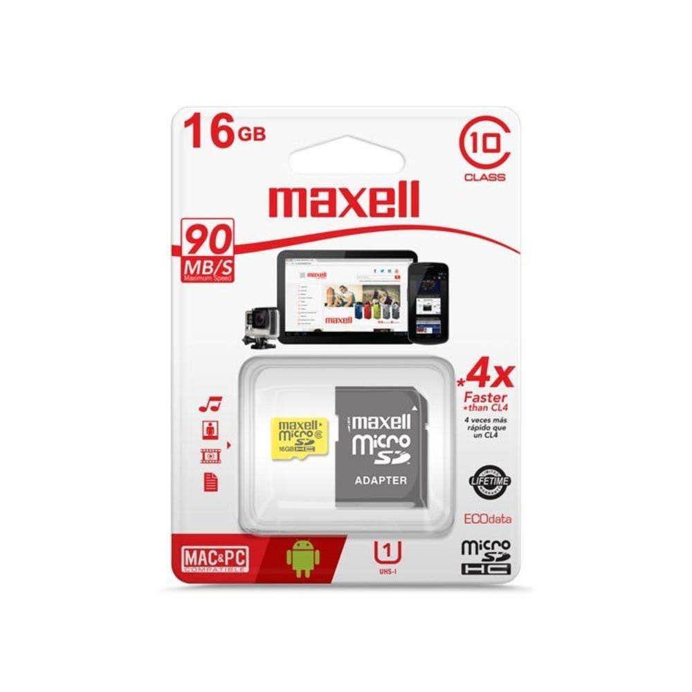 MEMORIA MICROSD 16GB CLASS 10 MAXELL-1