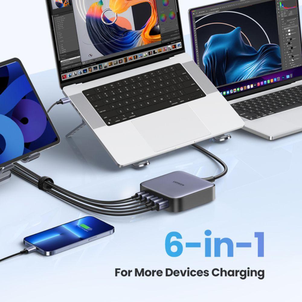 CARGADOR PARA ESCRITORIO 200W 2 USB-A + 4 USB-C UGREEN CD271-2