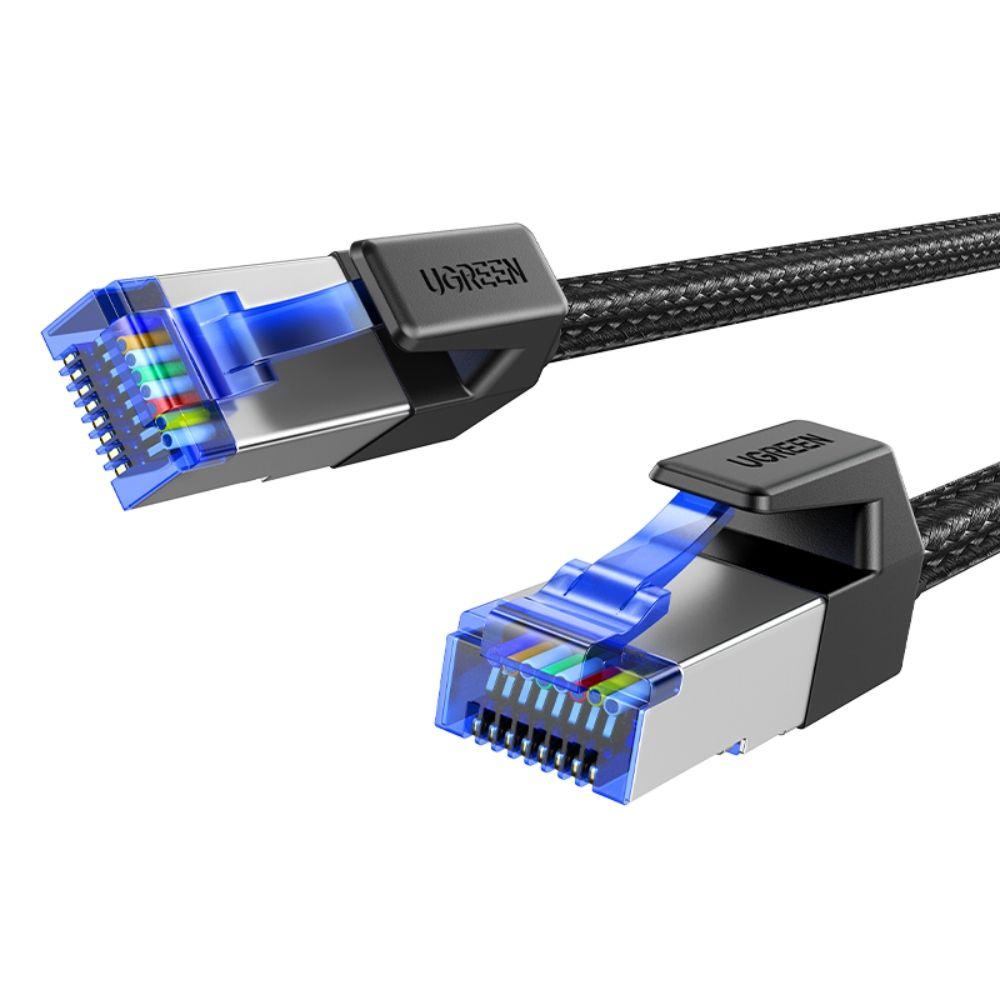 CABLE DE RED 1M CAT8 F/FTP (40GBPS) TRENZADO NEGRO UGREEN NW153-0