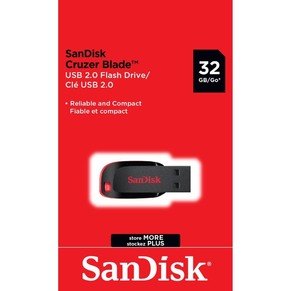 PENDRIVE 32GB SANDISK CRUZER BLADE 2.0 SANDISK SDCZ50-032G-B35S-2