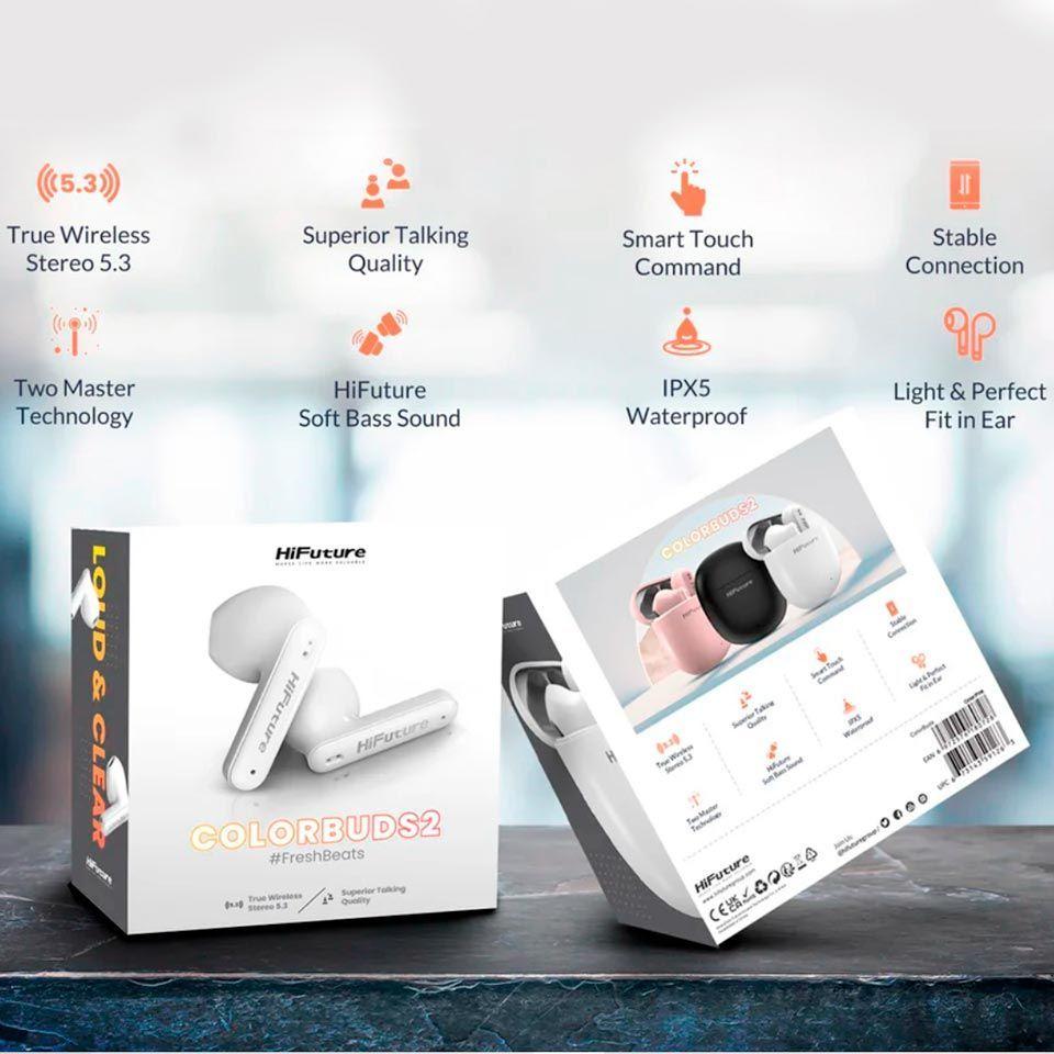 AURICULARES IN-EAR INALAMBRICOS HIFUTURE TWS COLORBUDS BLANCO-2