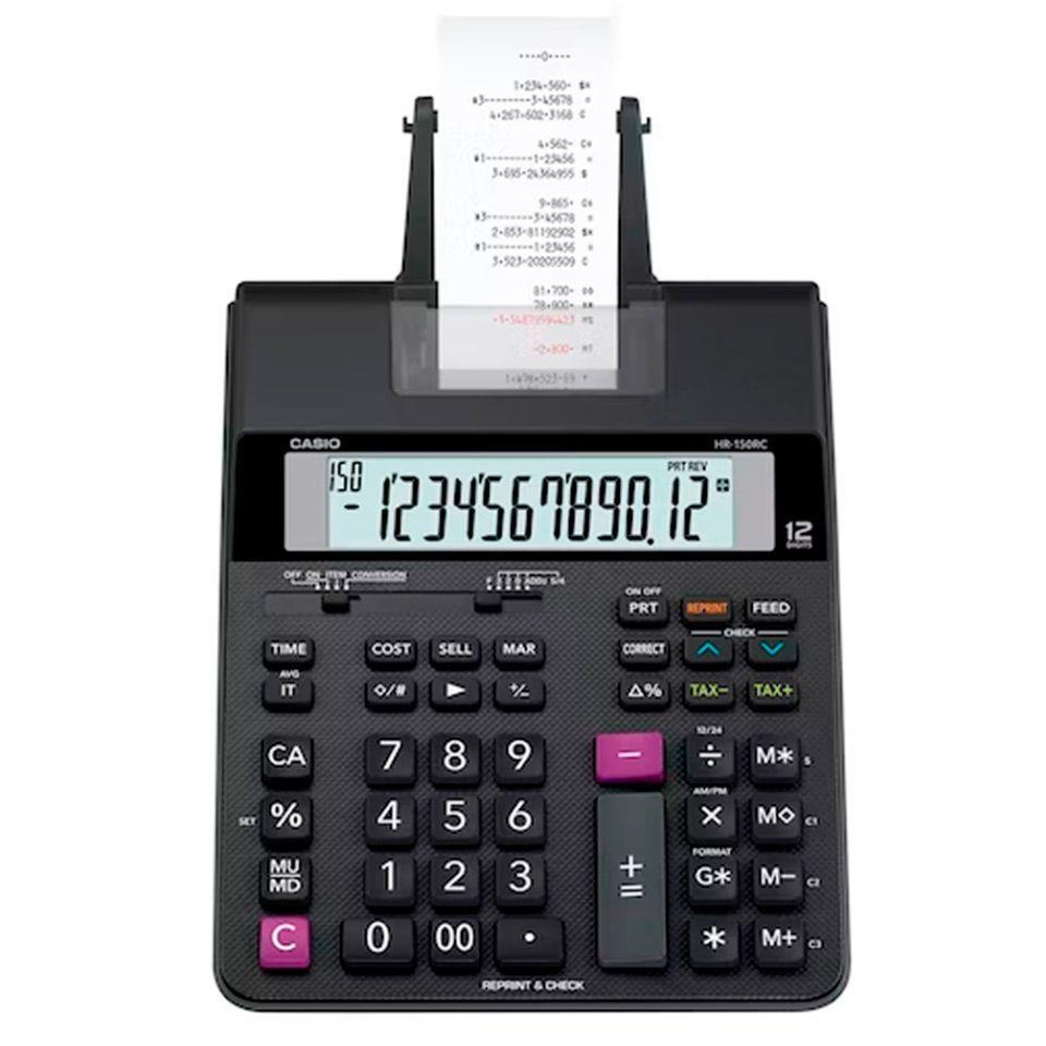 CALCULADORA CON ROLLO HR-150RC-DC-1