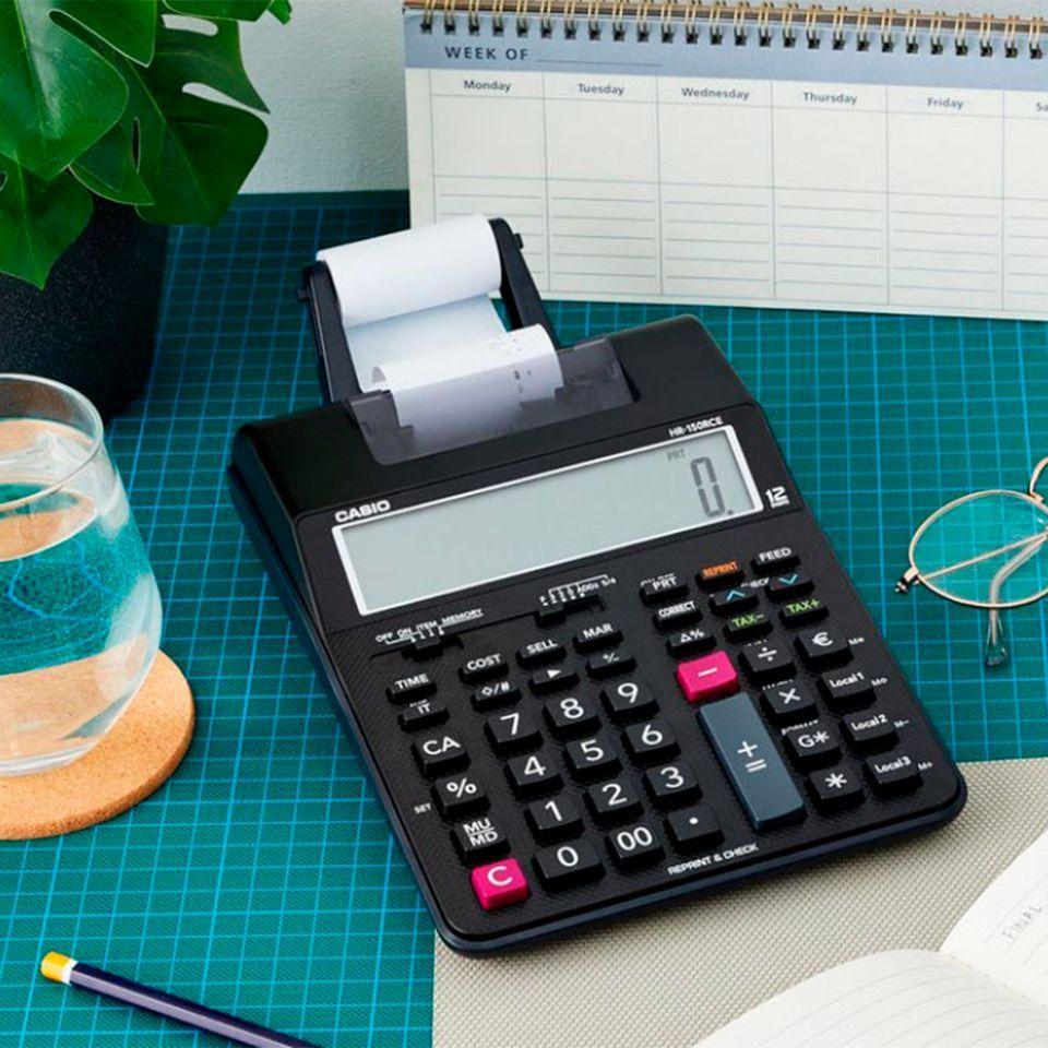 CALCULADORA CON ROLLO HR-150RC-DC-2