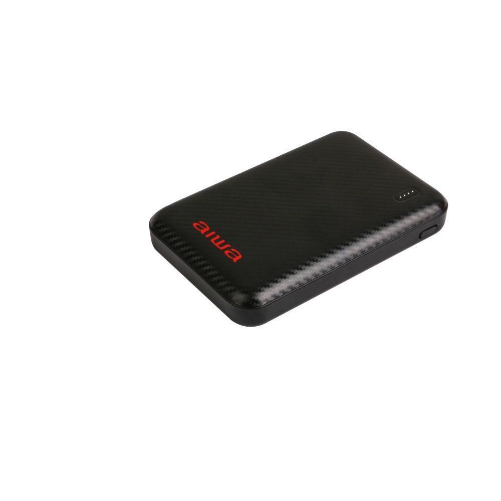 CARGADOR ULTRA PORTATIL 5000MAH 2ENTRADAS USB-C+MICRO-USB 2 SALIDAS USB-A 2A MAX NEGRO AIWA PAW68-1