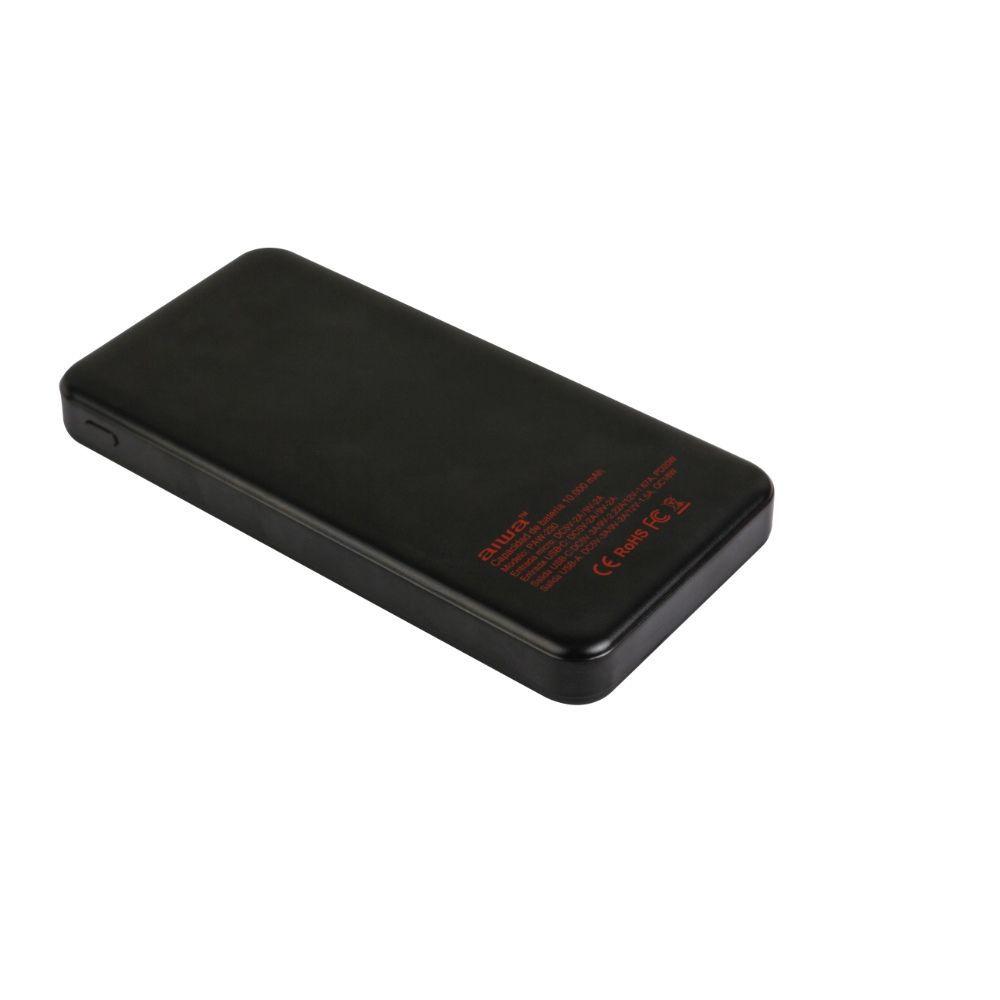 CARGADOR ULTRA PORTATIL 5000MAH 2ENTRADAS USB-C+MICRO-USB 2 SALIDAS USB-A 2A MAX NEGRO AIWA PAW68-2