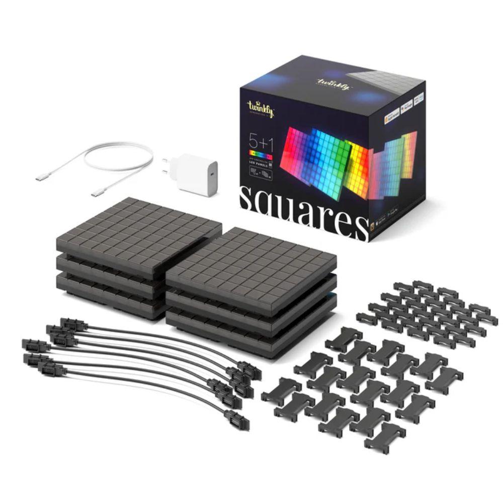 KIT STARTER PANELES 1X5 LED RGB TWINKLY SQUARES TWQ064STW-07-BEU-0