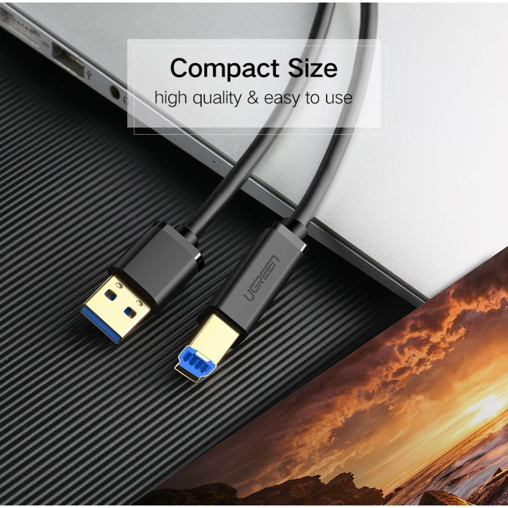 CABLE DE DATOS 3.0 PARA IMPRESORA USB-A/USB-B 2M UGREEN US210-3