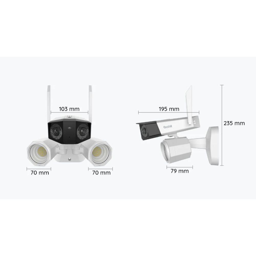 Cámara Seguridad WiFi 4K 180° Reflectores 1800lm IP66 Reolink Duo-1