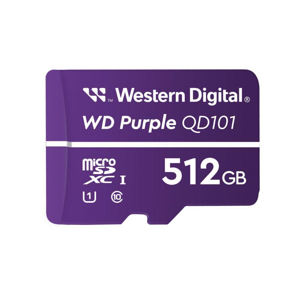 TARJETA DE MEMORIA MICRO SD 512GB QD101 ULTRA ENDURANCE 50MB/S VIDEOVIGILANCIA WD PURPLE WDD512G1P0C-2