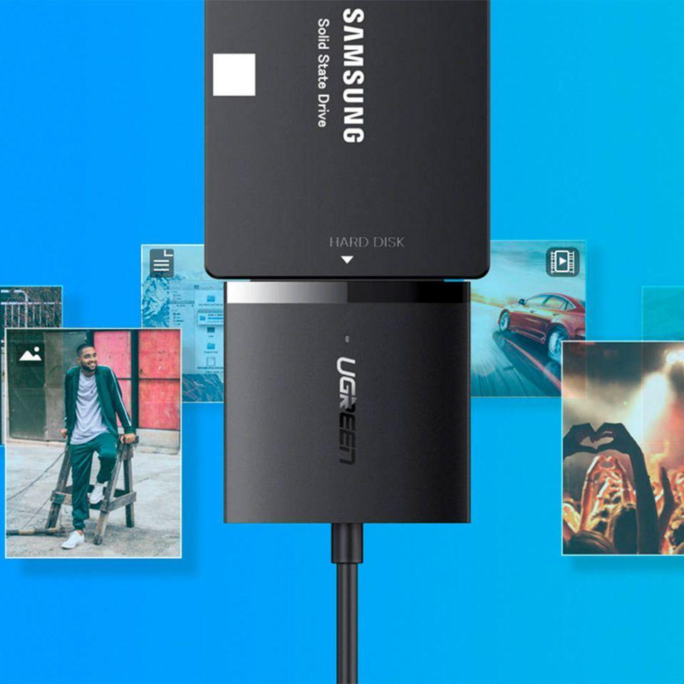 ADAPTADOR SATA USB 3.0 2.5/3.5INCH 12TB MAX UGREEN CM257-3