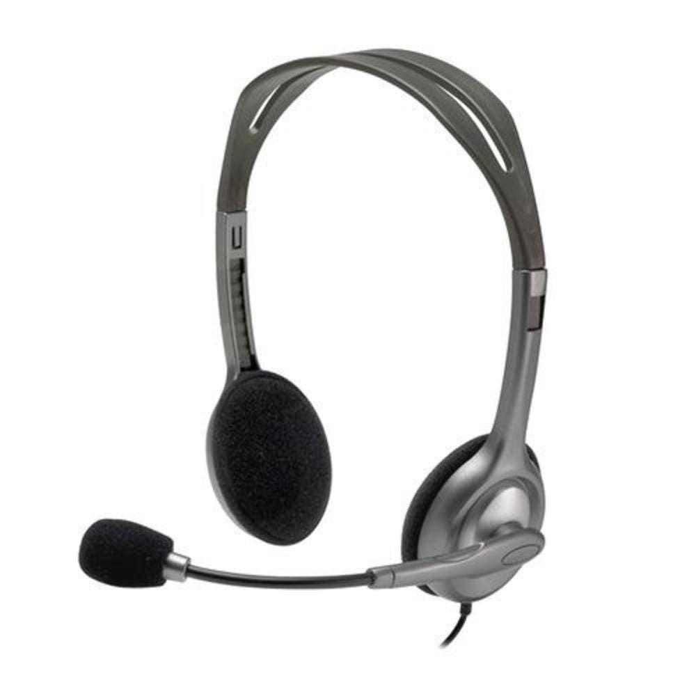 AUDIFONOS/MIC ALAMBRICO 1 PLUG 3.5MM LOGITECH H111 GRIS-0