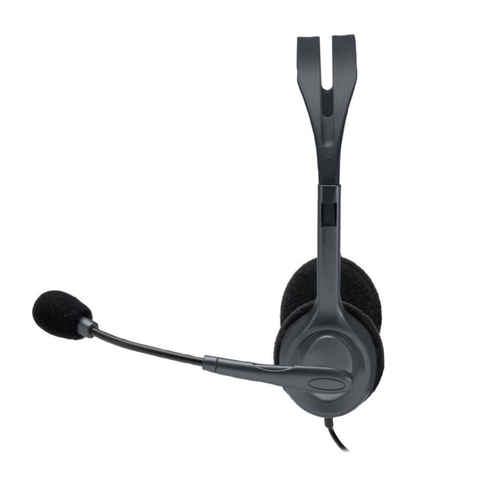 AUDIFONOS/MIC ALAMBRICO 1 PLUG 3.5MM LOGITECH H111 GRIS-1