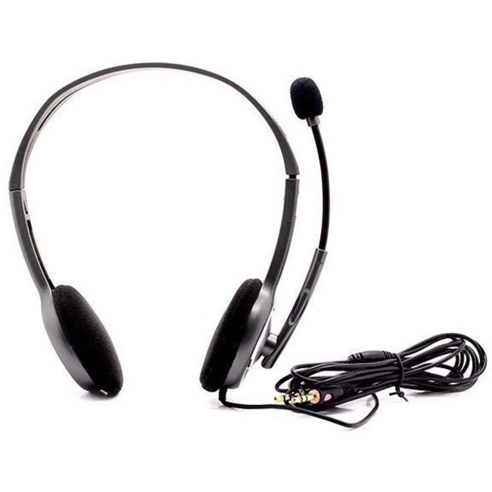 AUDIFONOS/MIC ALAMBRICO 1 PLUG 3.5MM LOGITECH H111 GRIS-2