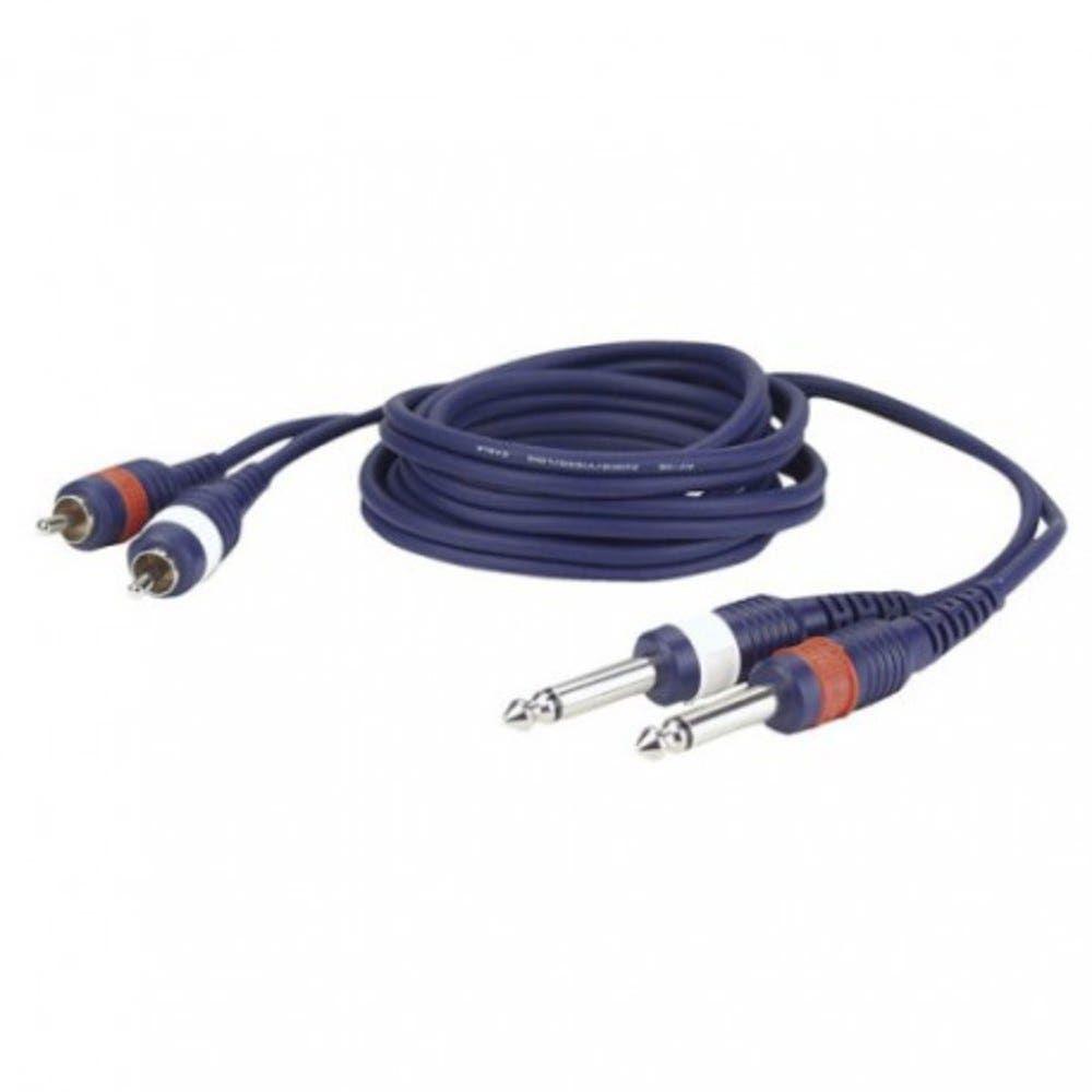 CABLE AUDIO 2RCA  A 2PLUG 6.3MM 1.5MTS DAP AUDIO-0