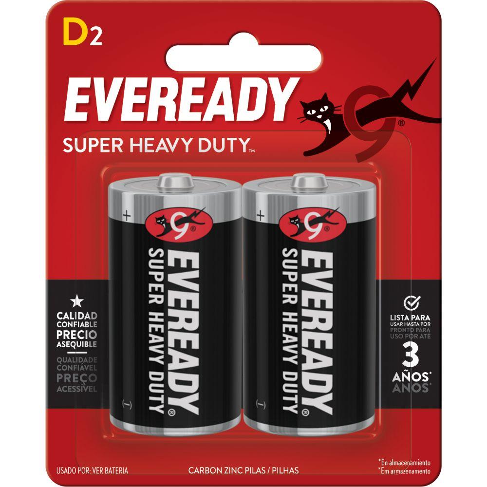 PILAS DE CARBON  EVEREADY CZN D X 2  E301510100-0