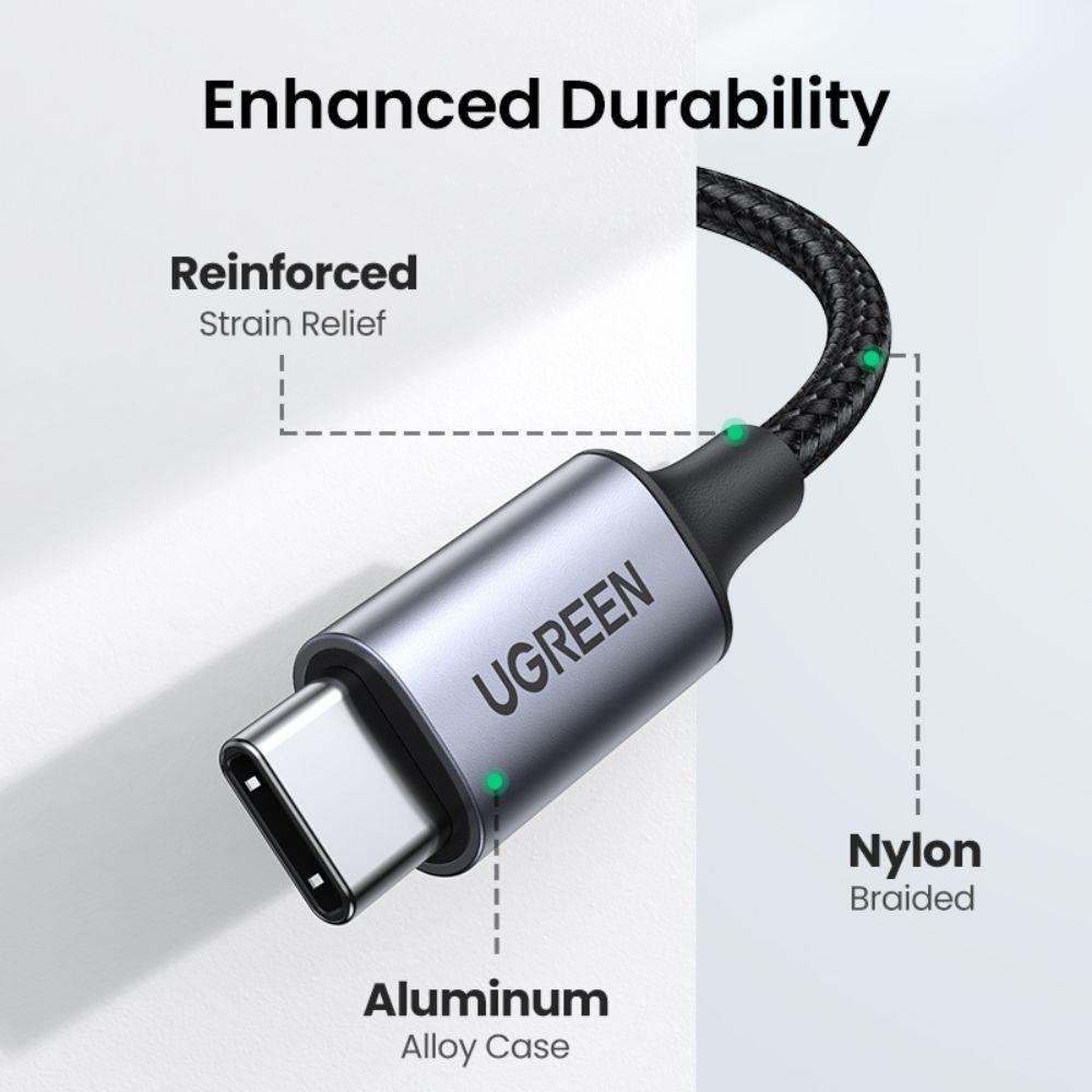 CABLE ADAPTADOR PLUG 3.5MM/USB-C +CHIP M/M 1M NEGRO UGREEN CM450-2