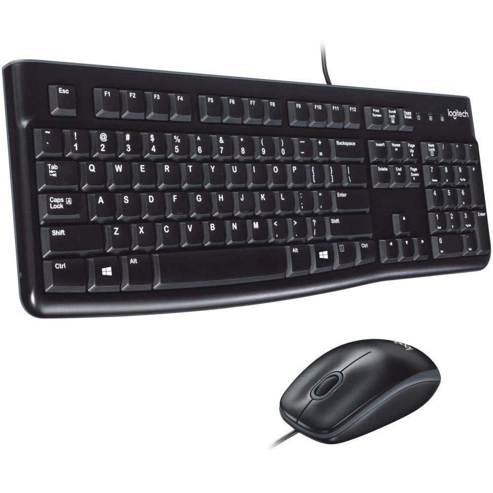 COMBO TECLADO+MOUSE ALAMBRICO USB LOGITECH MK120 NEGRO-0