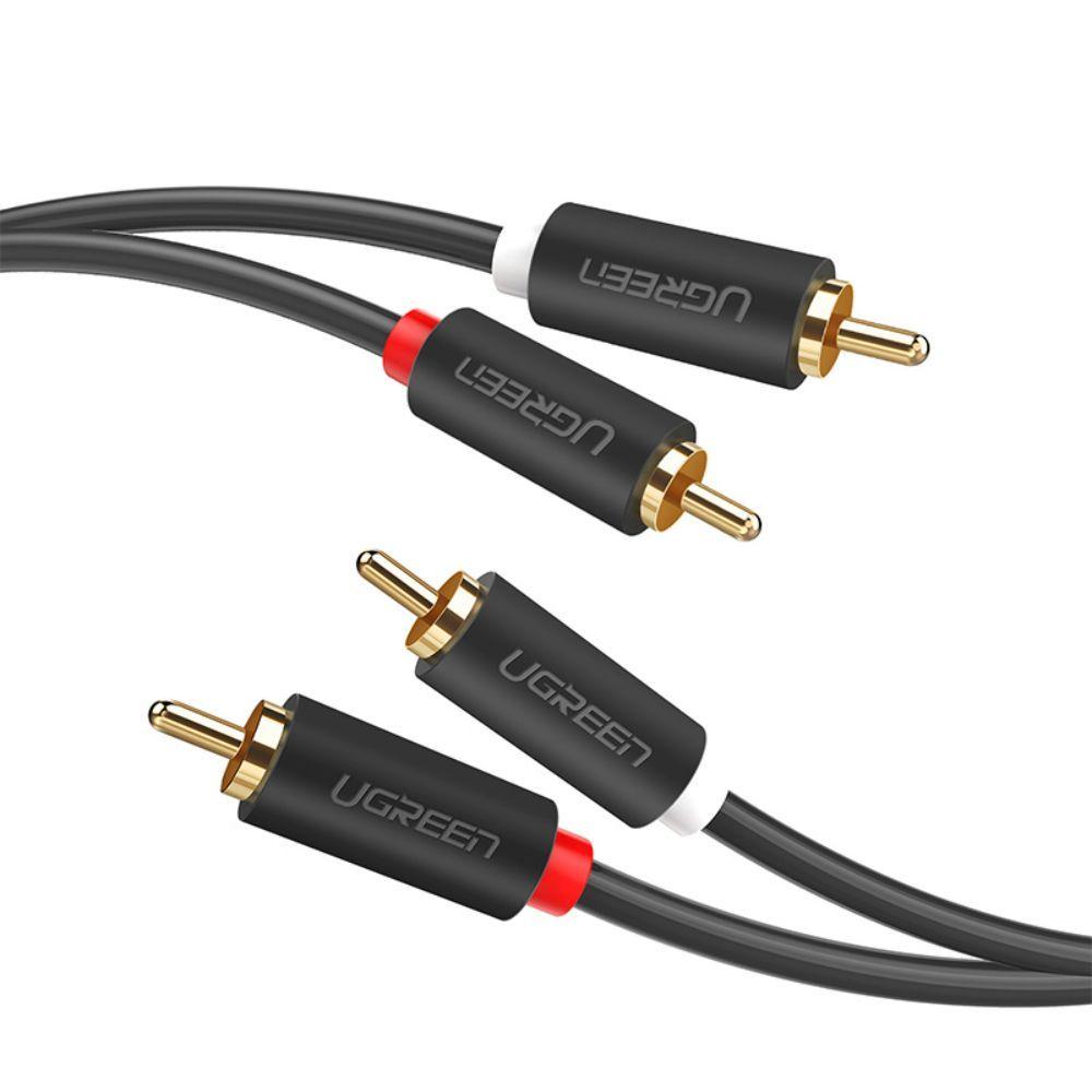 CABLE DE AUDIO M/M 2RCA/2RCA 5M NEGRO UGREEN AV104-1