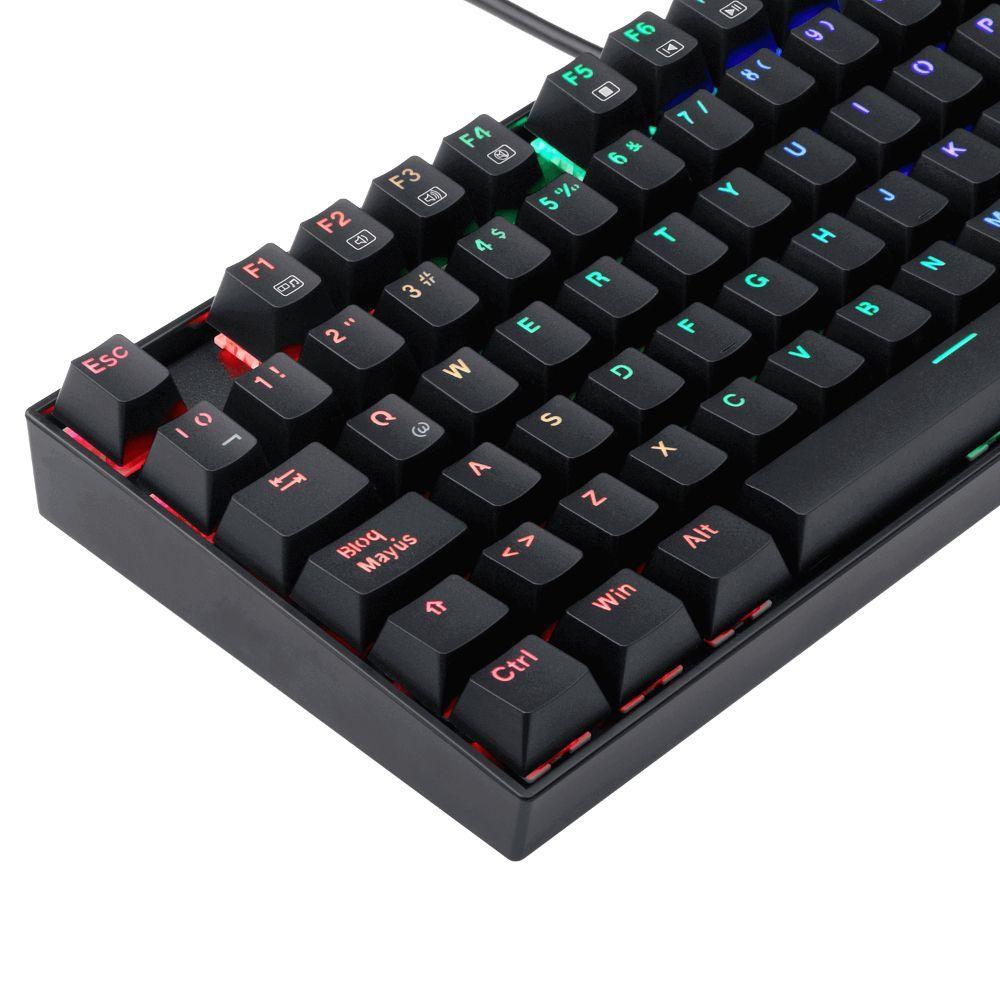 TECLADO GAMER KUMARA K522 NEGRO RGB MECANICO RED SWITCH ALAMBRICO REDRAGON-2