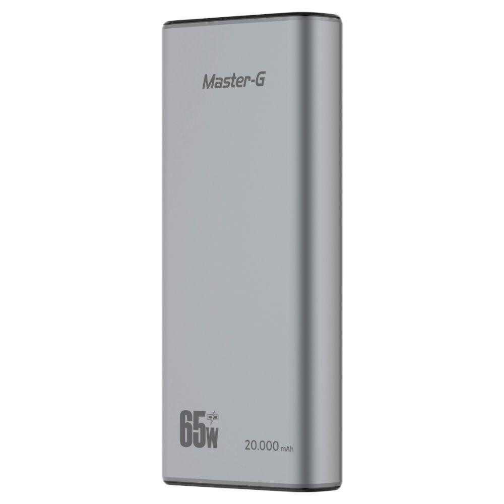 MASTER-G UCP20PD65 BATERIA PORTATIL 65W 20.000MAH + USB-C A USB-C 1MT COMPATIBLE CON NOTEBOOK-0