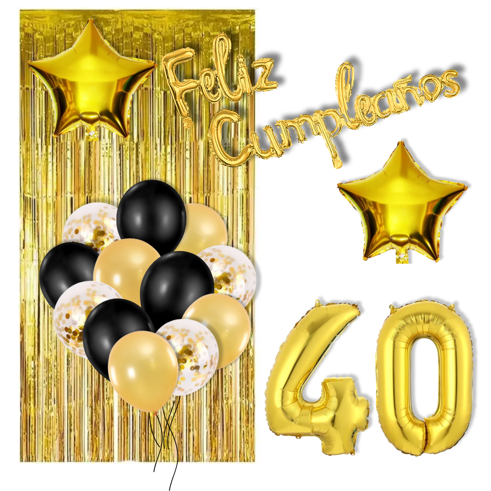 Kit Decoración Cumpleaños 40 Años-1