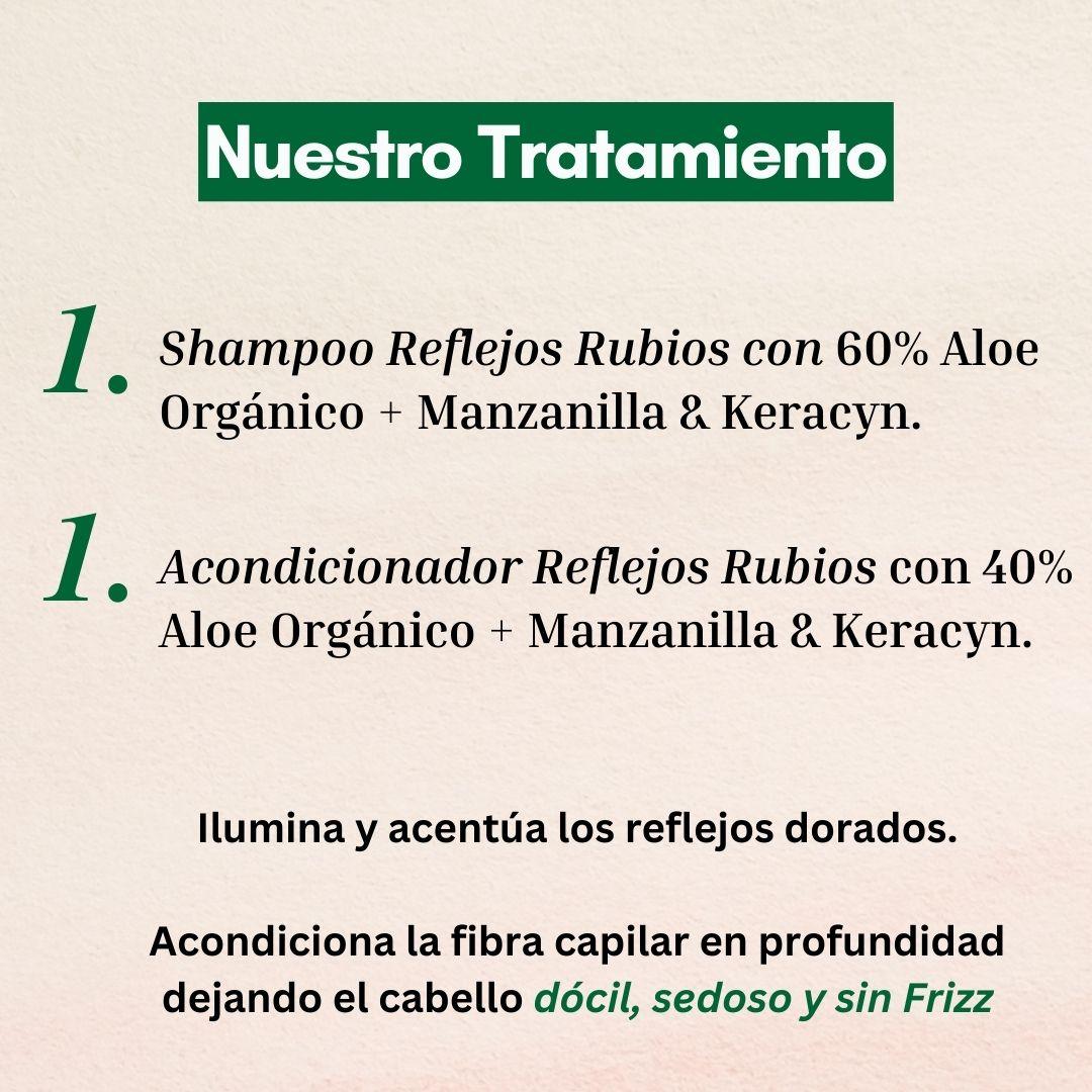 Set Naturaloe Shampoo + Acondicionador Reflejos Rubios 350ml-3