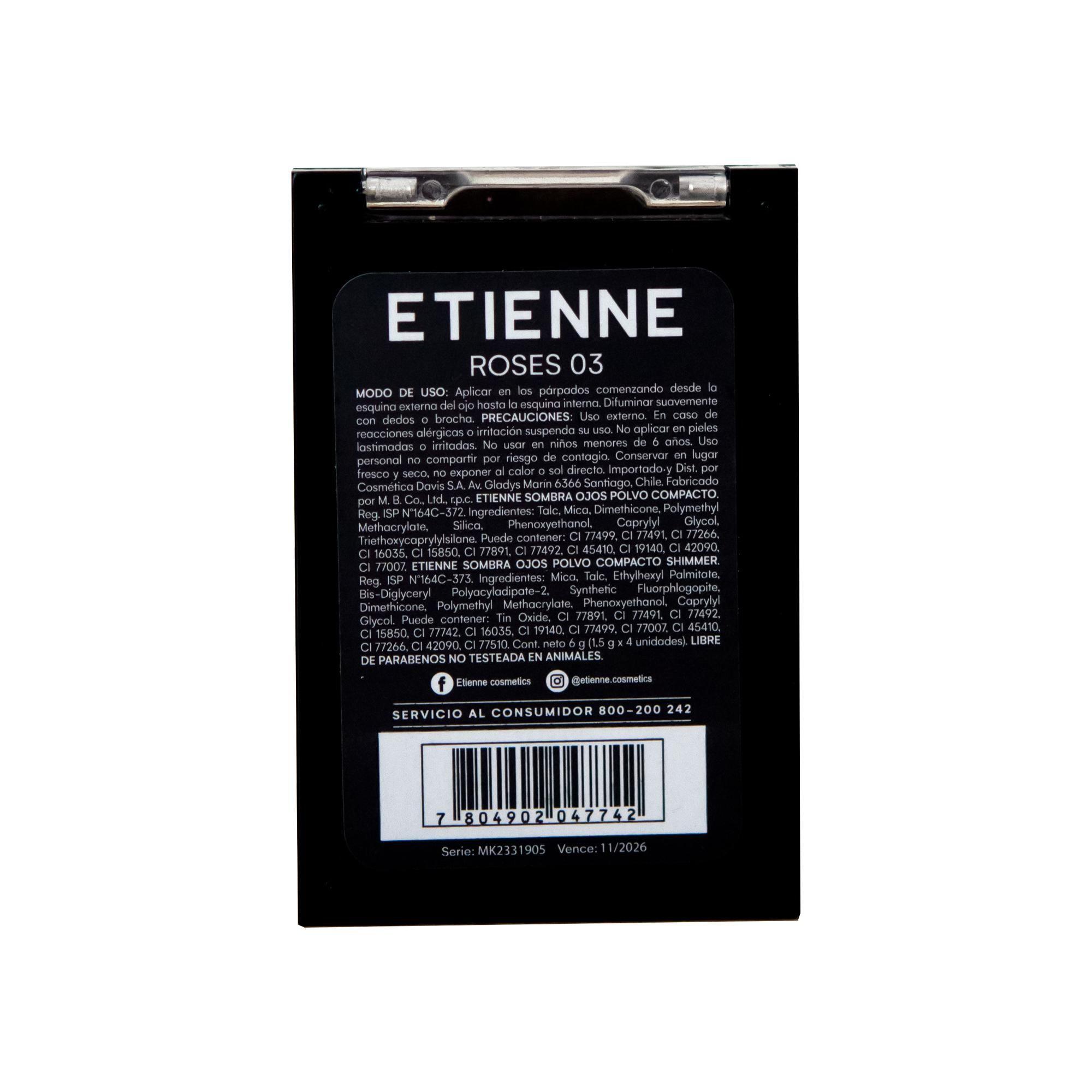 Etienne Sombras Prof En Polvo Compacto X4 Roses-3