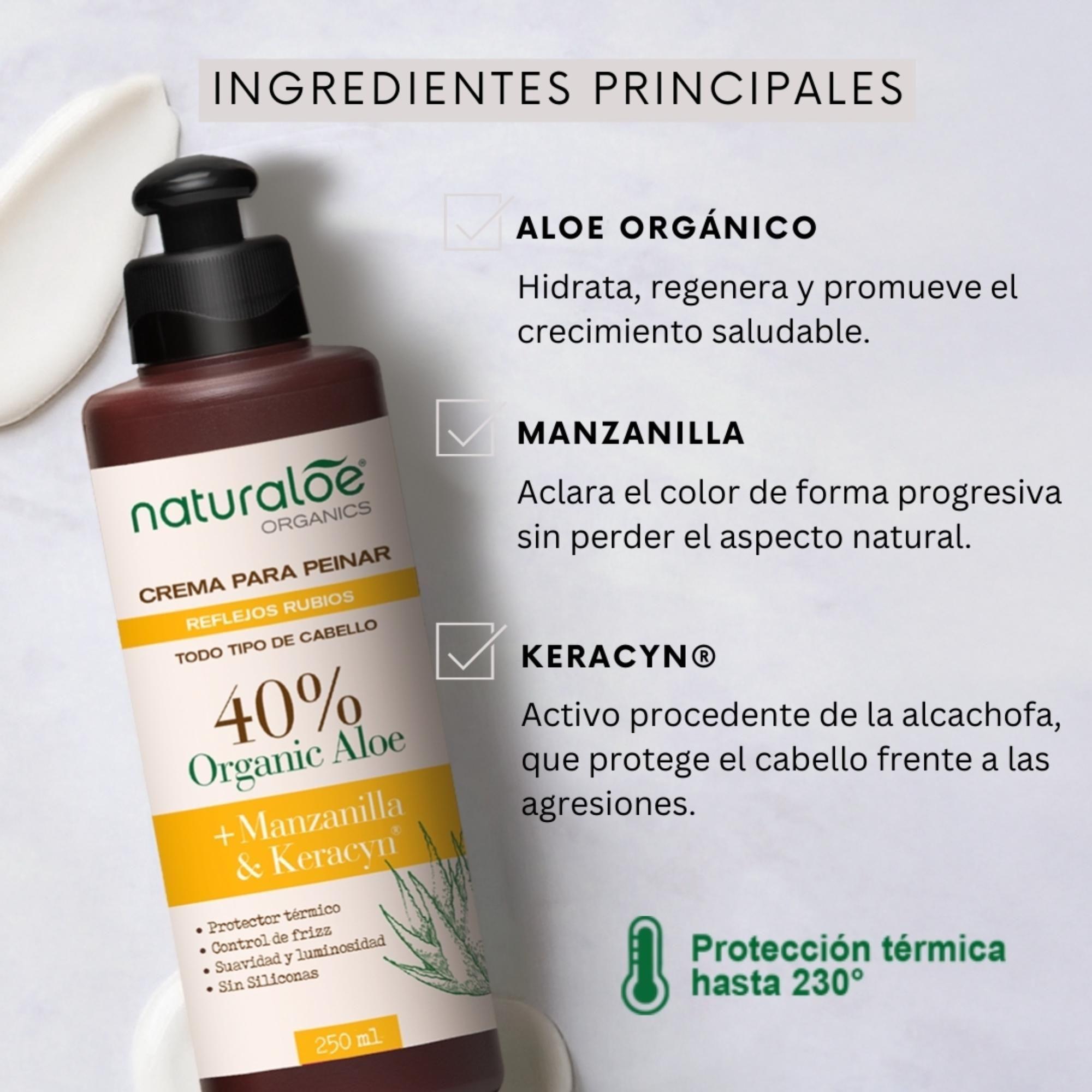 Crema de Peinar Naturaloe Reflejos Rubios 250mL-2