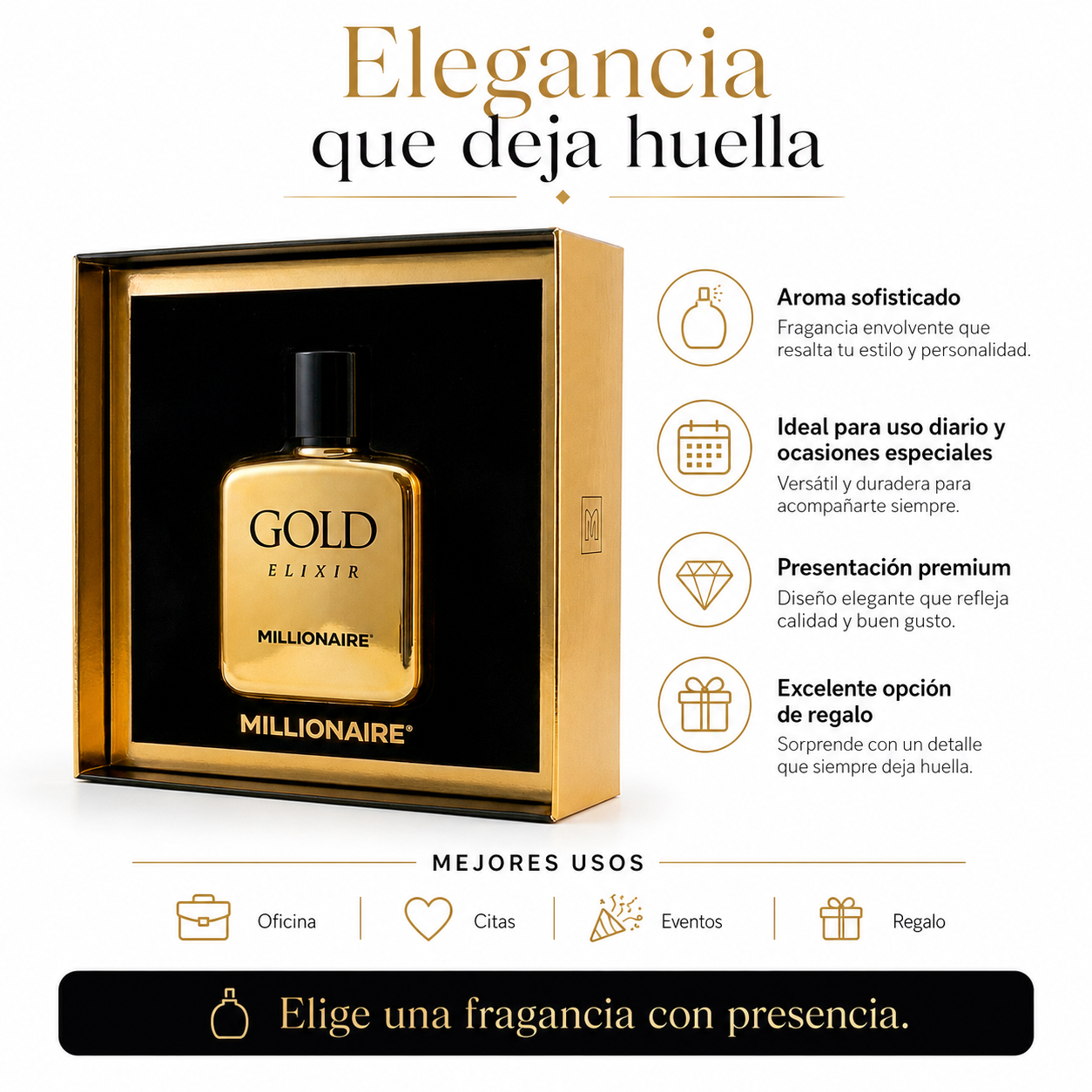 Perfume EDP Gold Elixir 100ml Millionaire Set-3