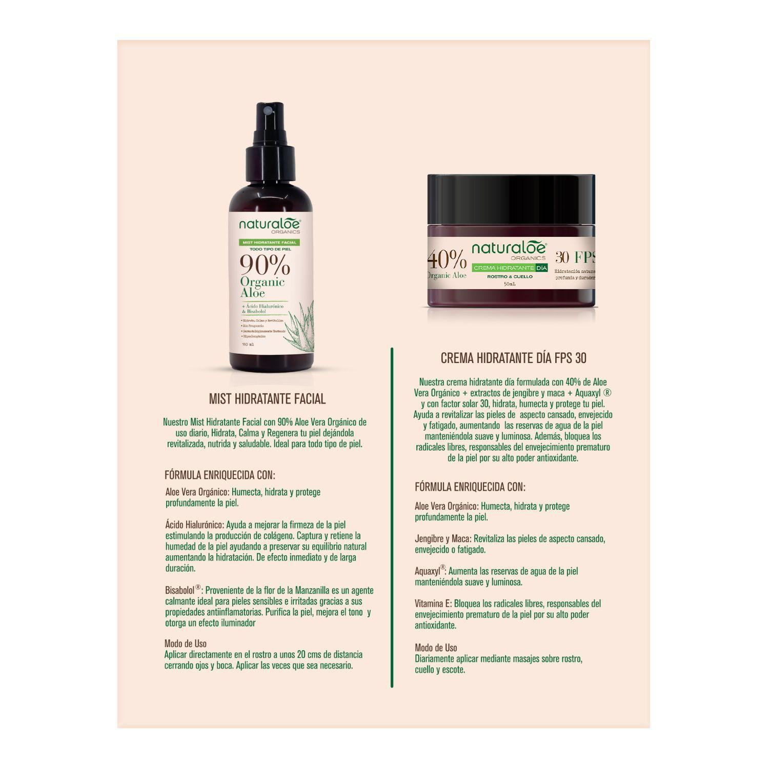 Set Naturaloe Crema día 50ml + Mist 140ml-2