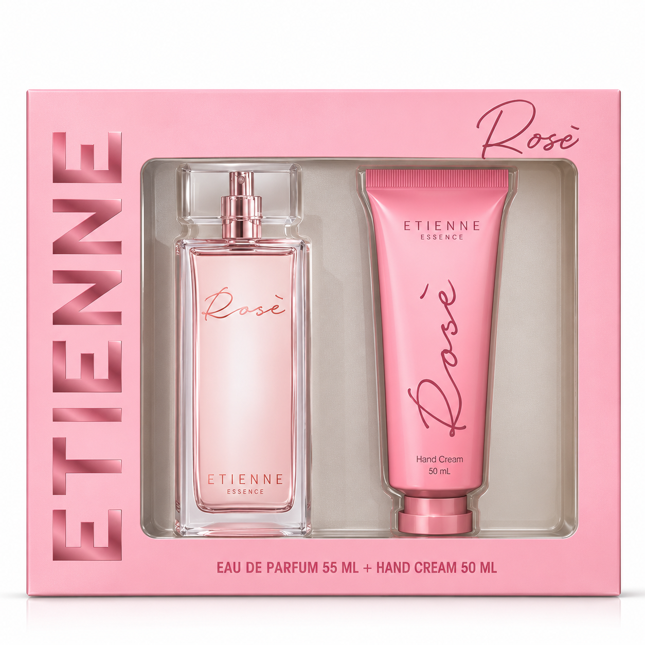 Set Etienne Essence Rosé Perfume 55ml + Crema de manos 50ml-0