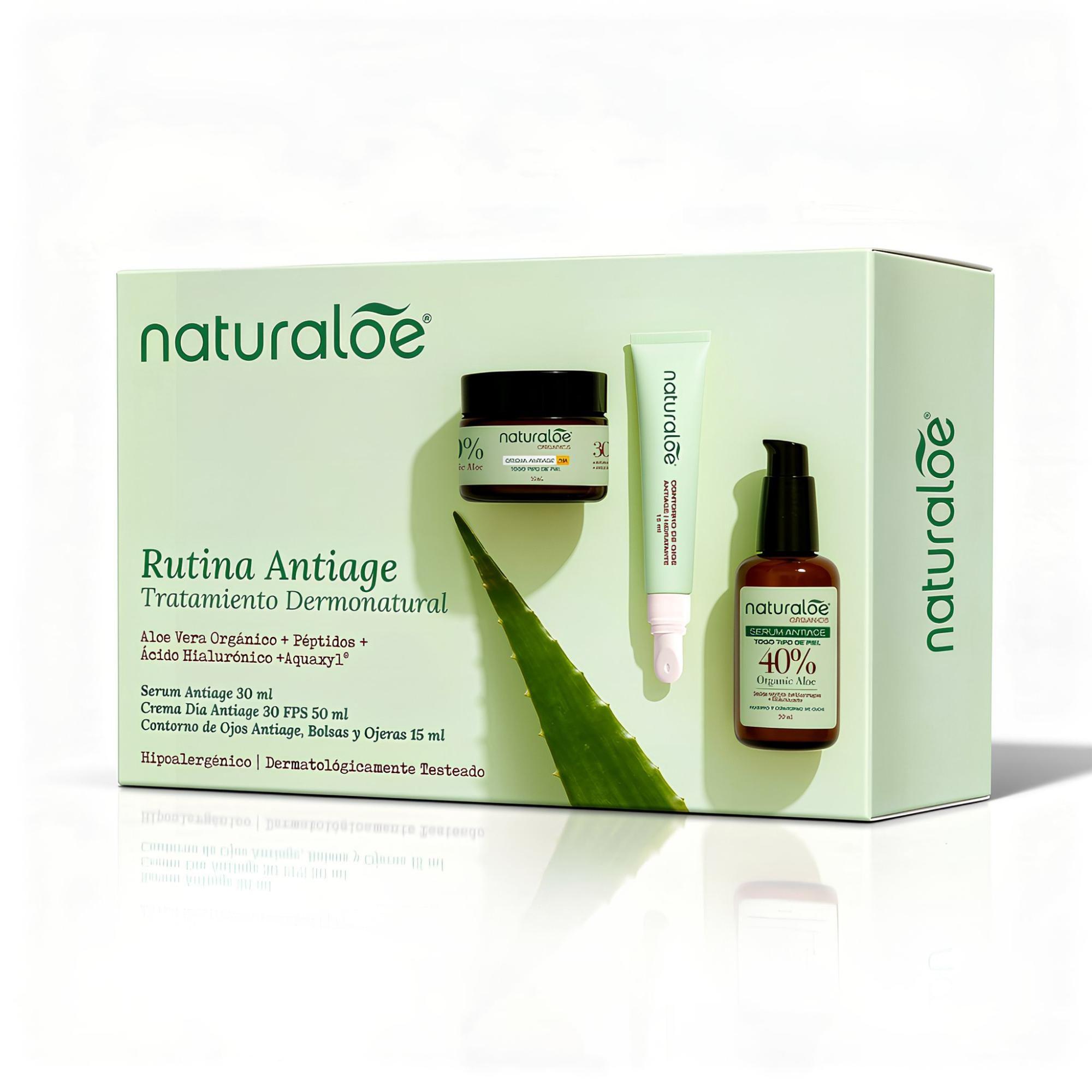 Naturaloe Estuche Antiage Serum Contorno de ojos+ Crema día-0