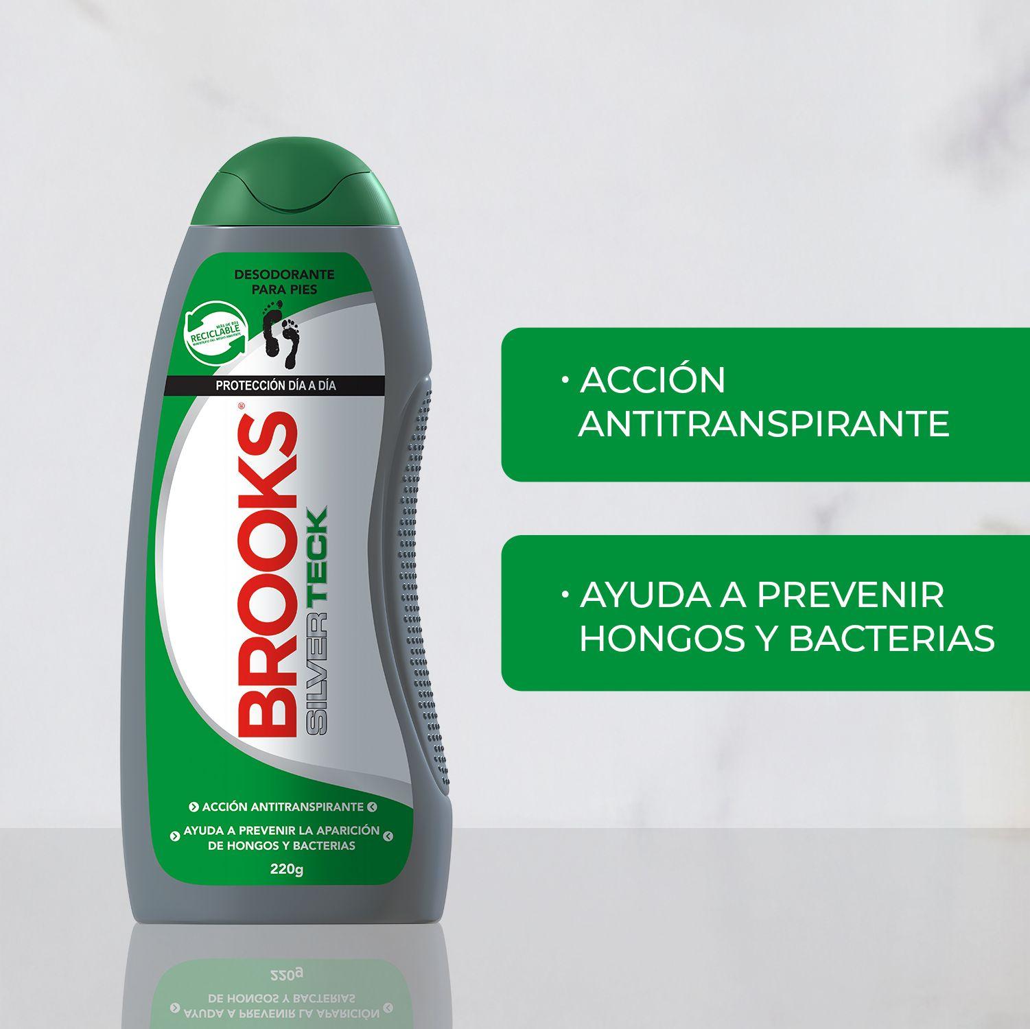 Pack Talco Brooks Silver Teck 220 grs + Spray 45 Ml-2