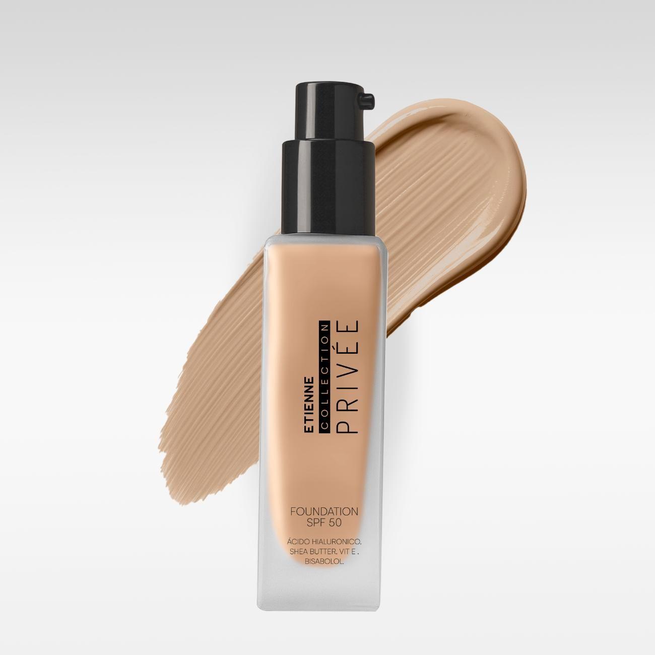 Privee Foundation SPF50 Medium02 Acido Hialuronico VitaminaE-1