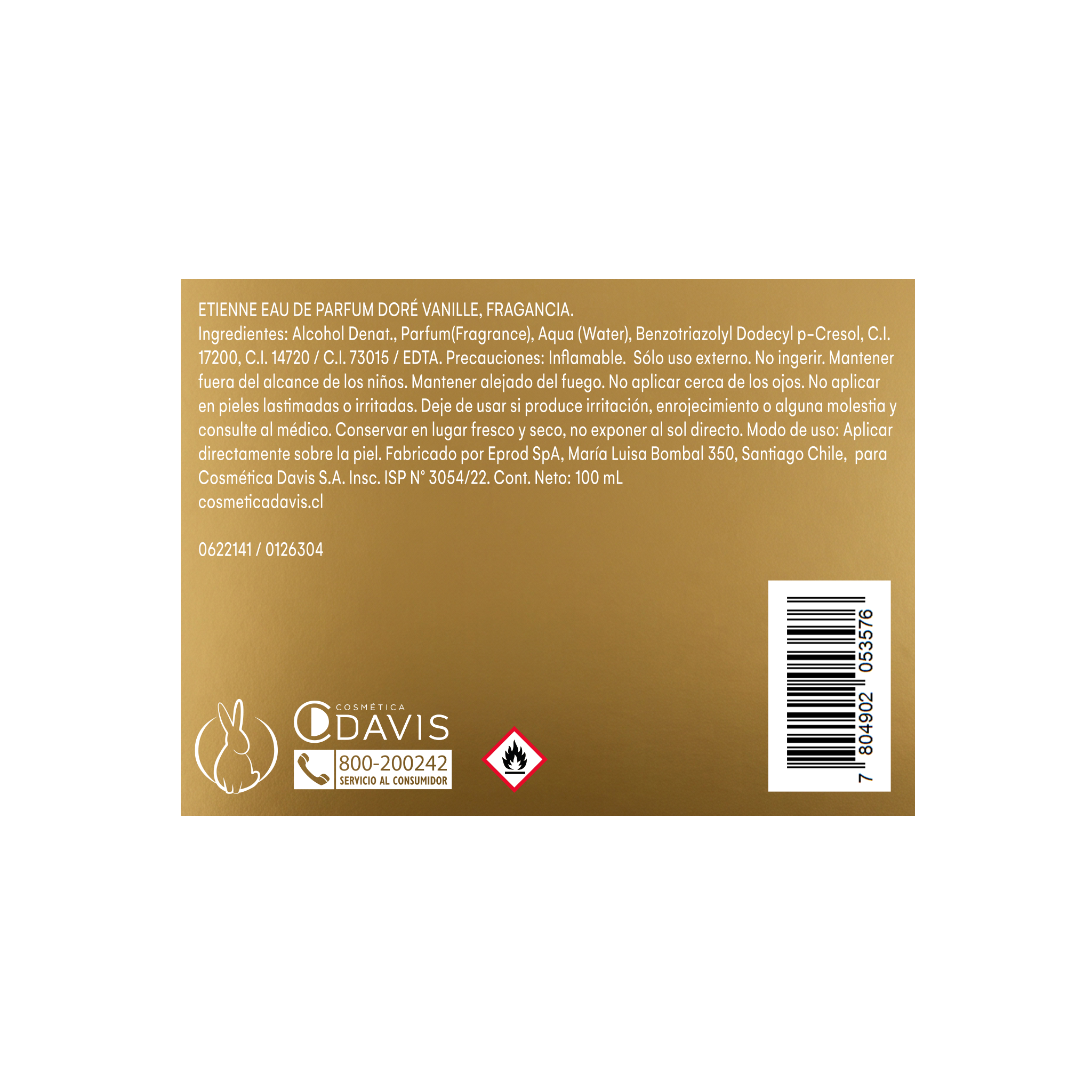 Etienne Eau De Parfum Doré Vanille 100Ml-4