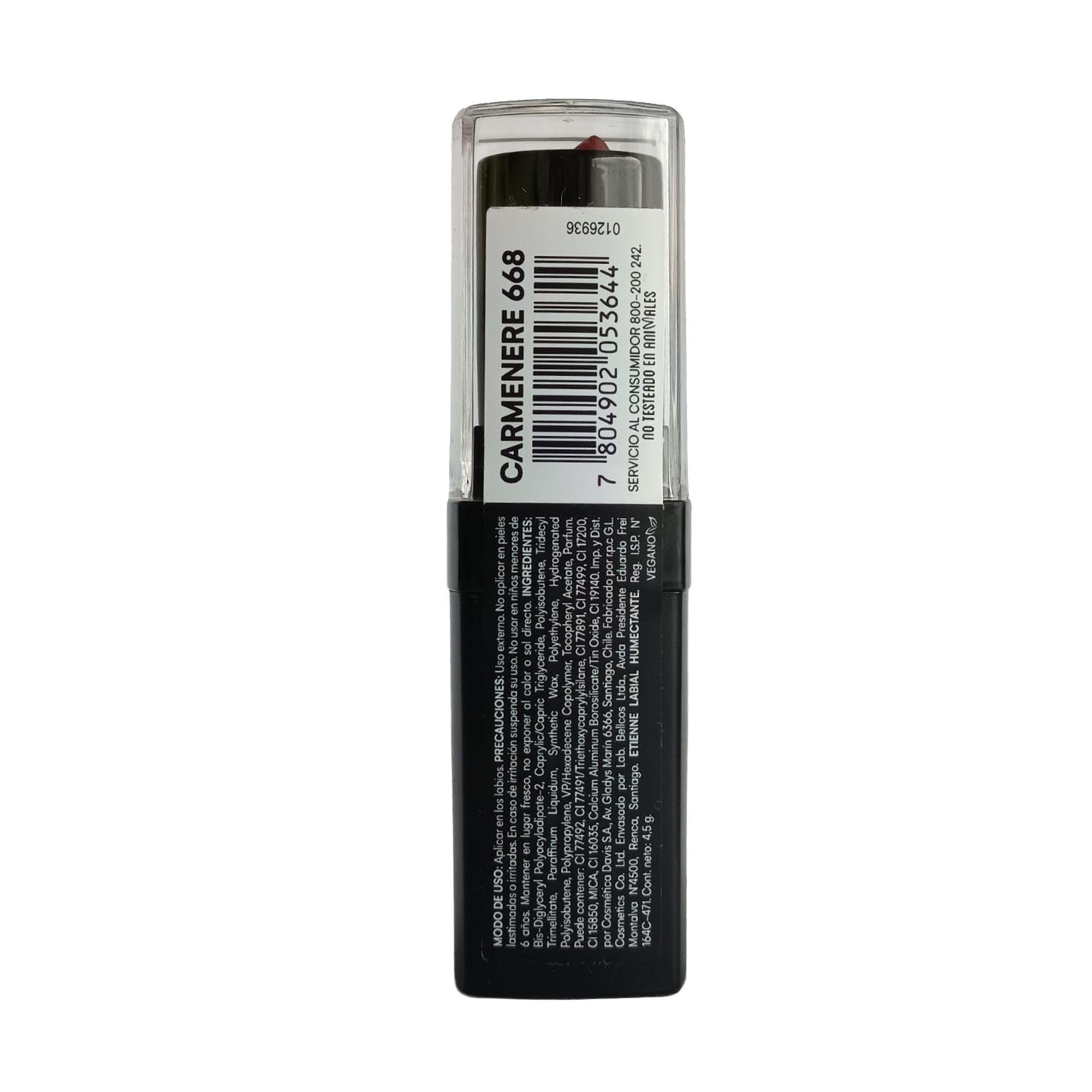 Etienne Labial Humectante Barra Tono Carmenere 668-3