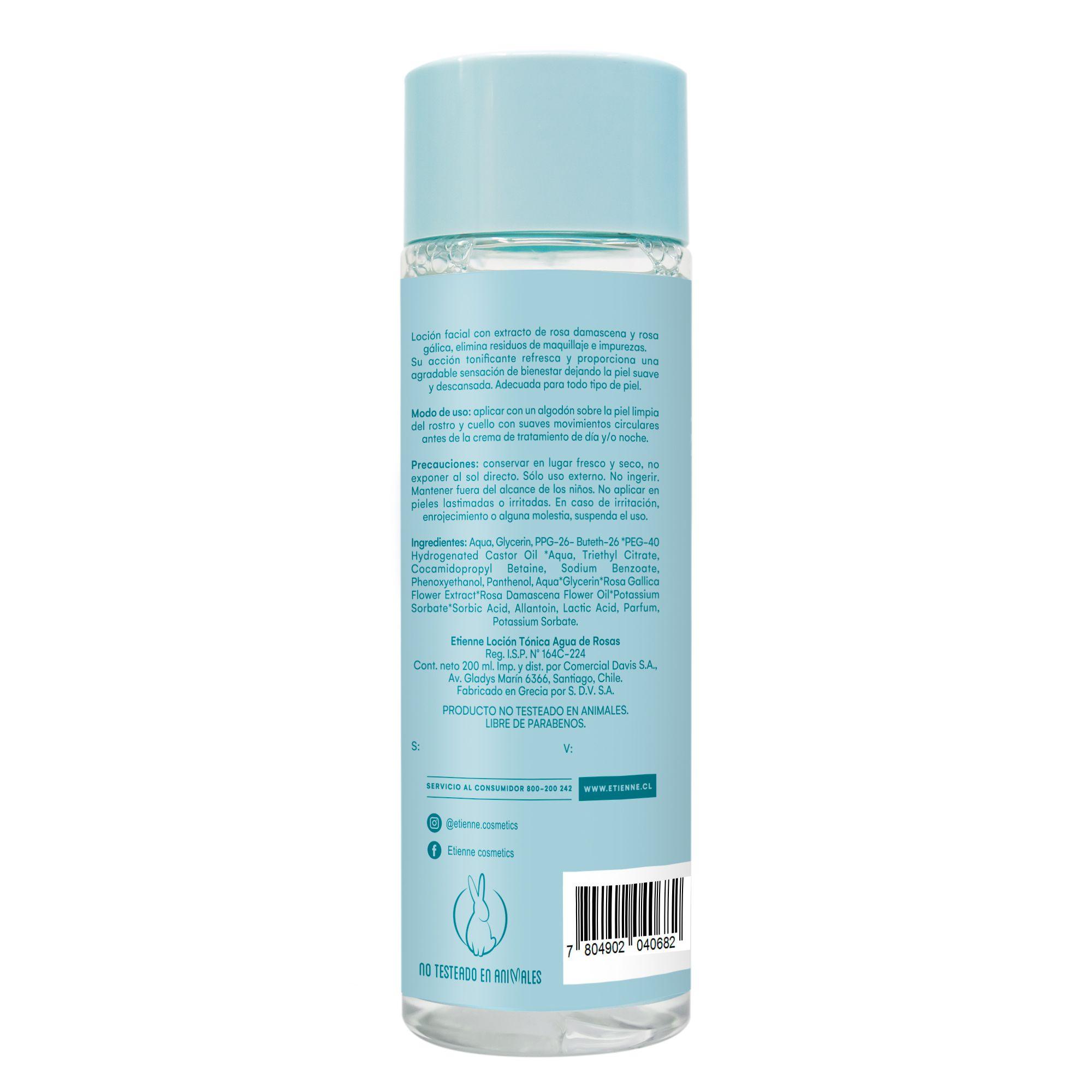 Tónico Facial Revitalizante Etienne Agua de Rosas 200ml-1