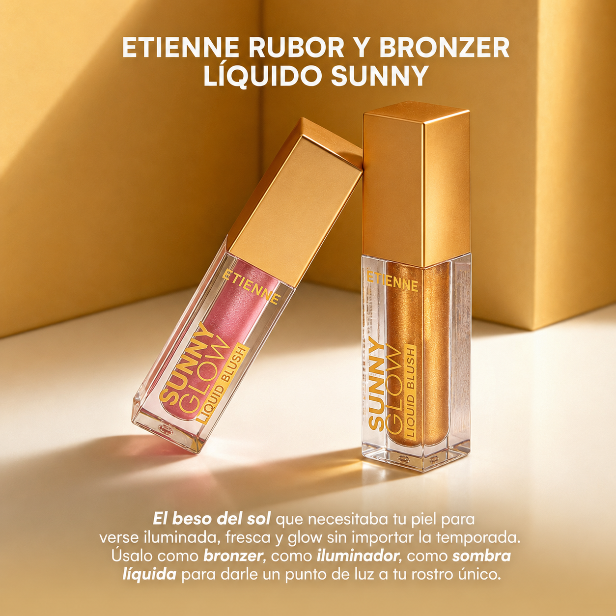 Etienne Rubor Líquido Sunny Glow Tono Rose-5