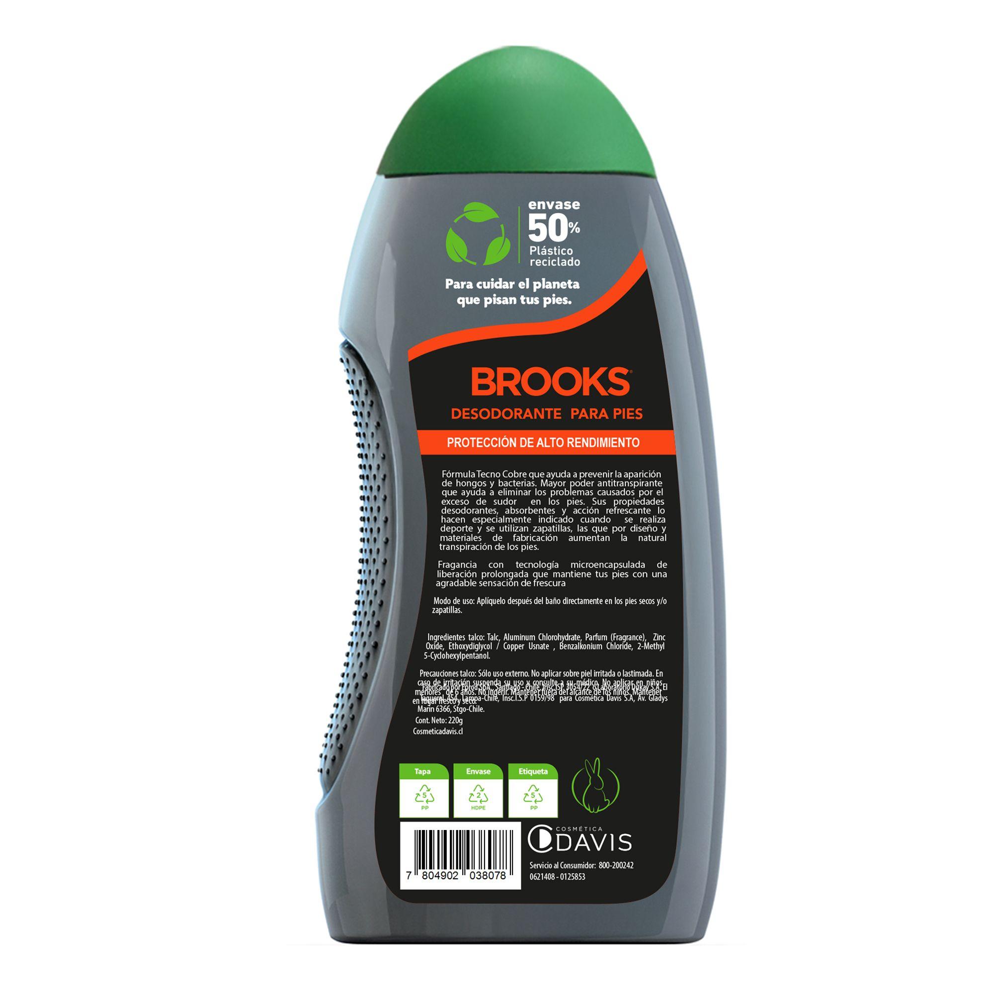 Talco Para Pies Tecno Cobre Brooks 42k 220 Grs-1