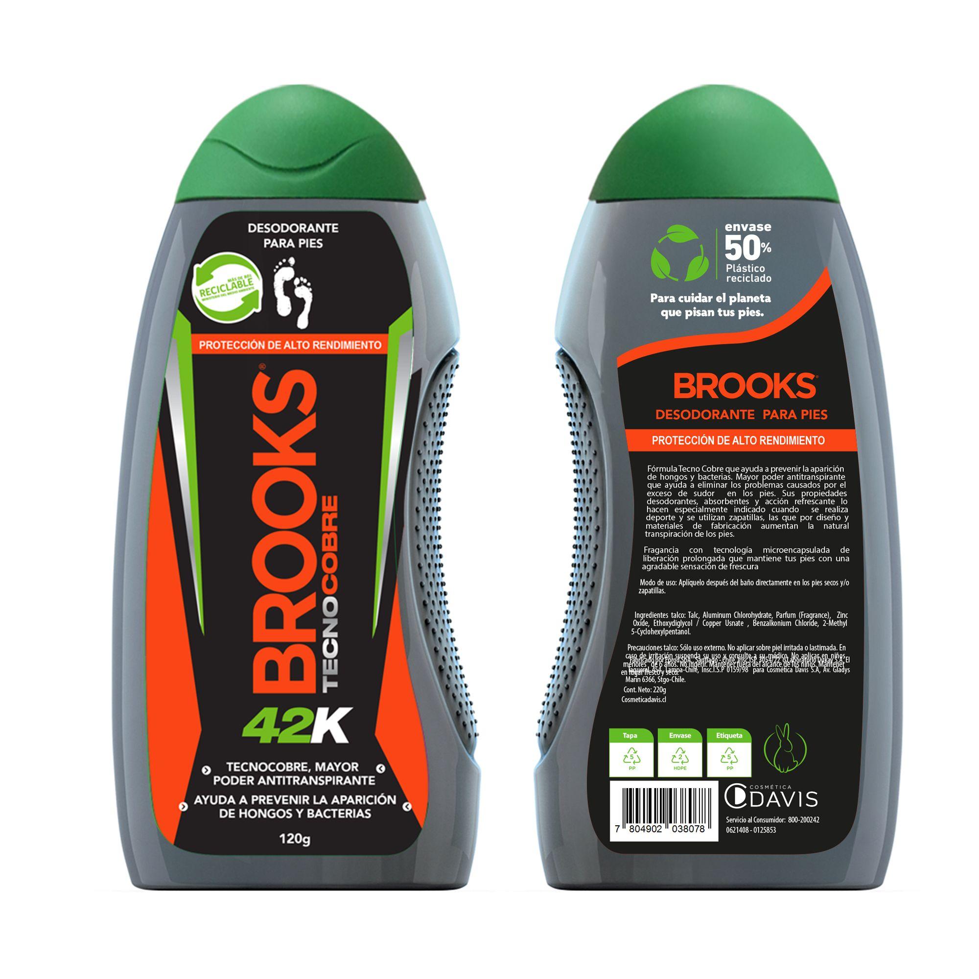 Talco Para Pies Tecno Cobre Brooks 42k 220 Grs-2