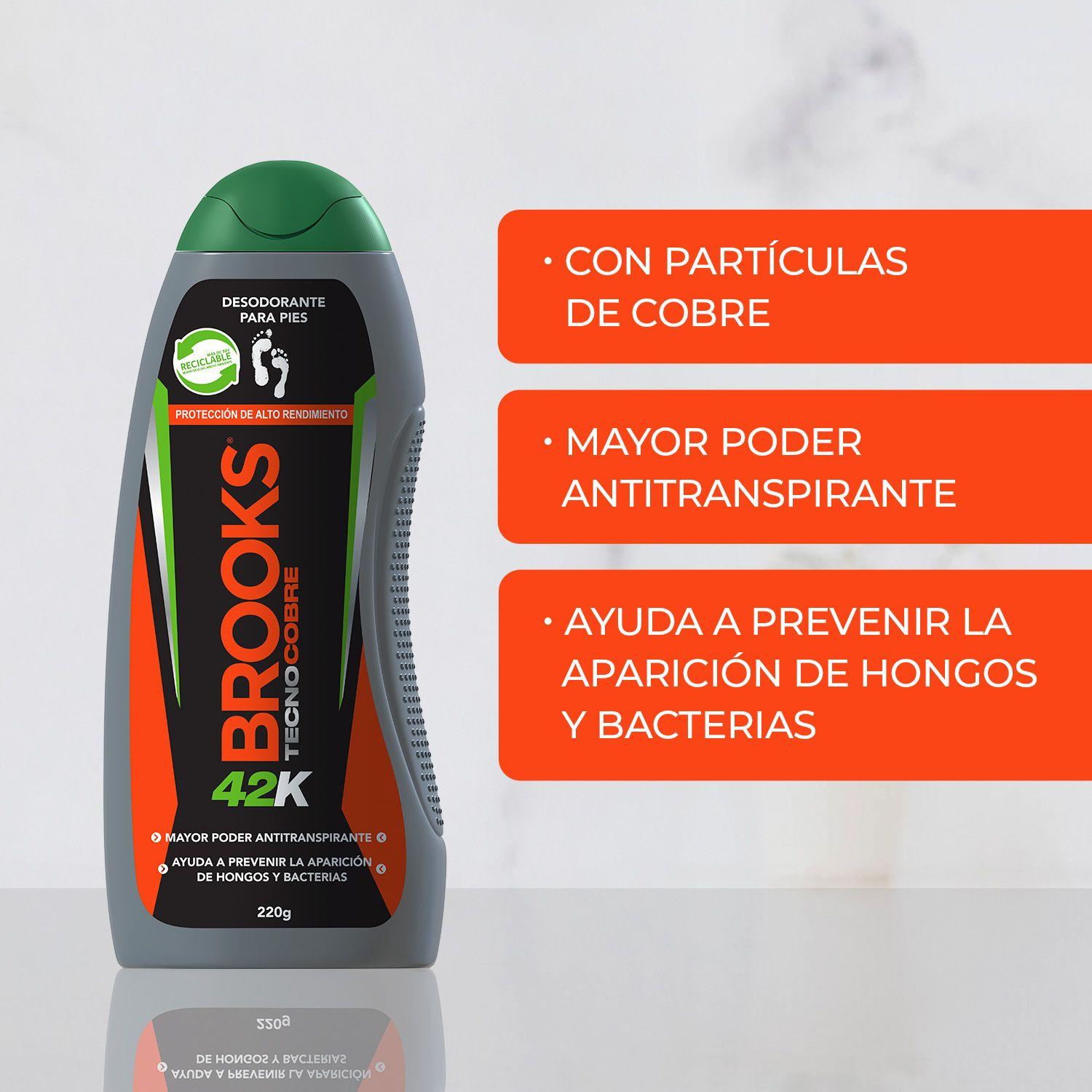 Talco Para Pies Tecno Cobre Brooks 42k 220 Grs-3