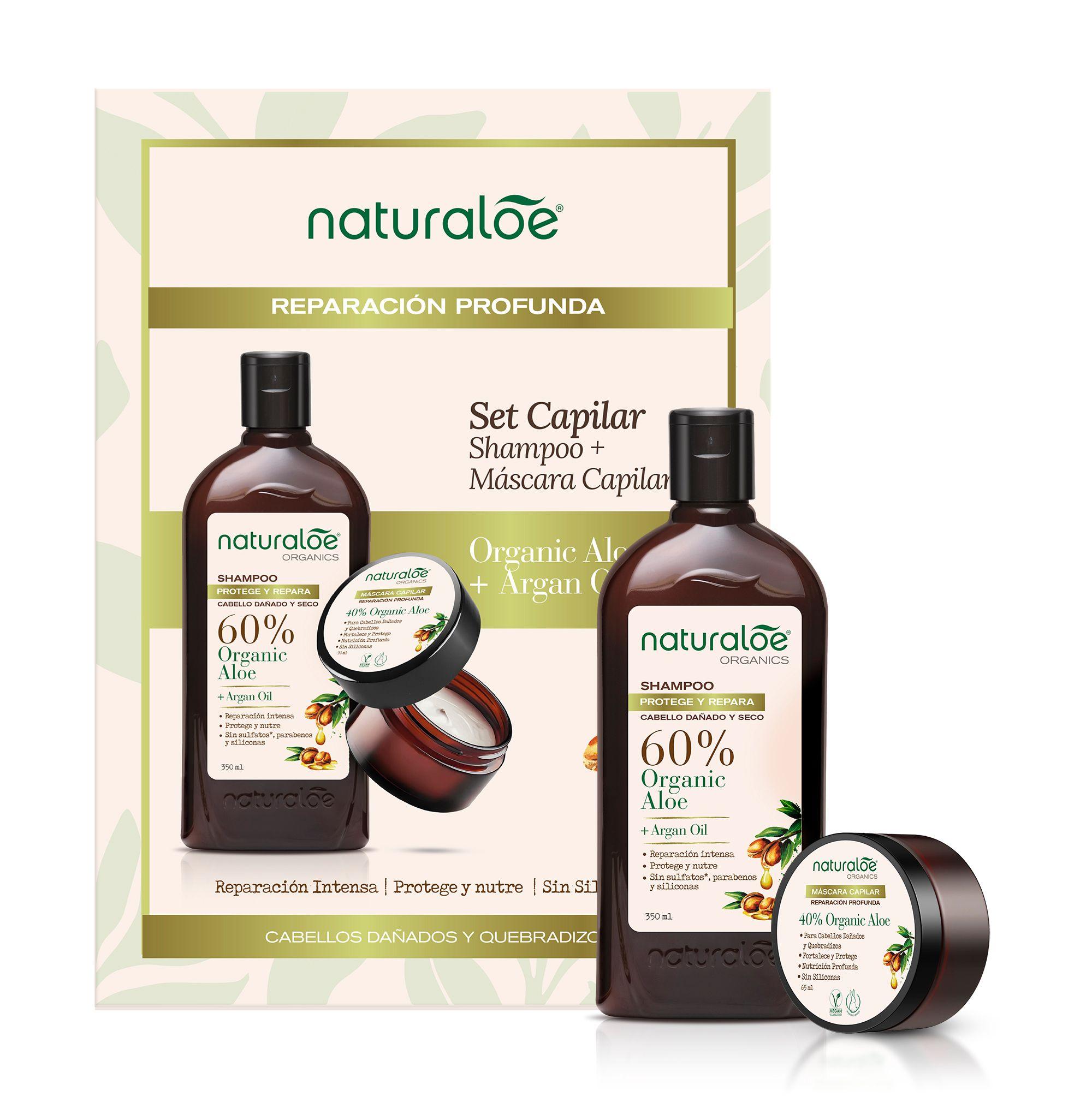 Naturaloe Set Cabello Dañado Shampoo + Máscara Reparadora-0