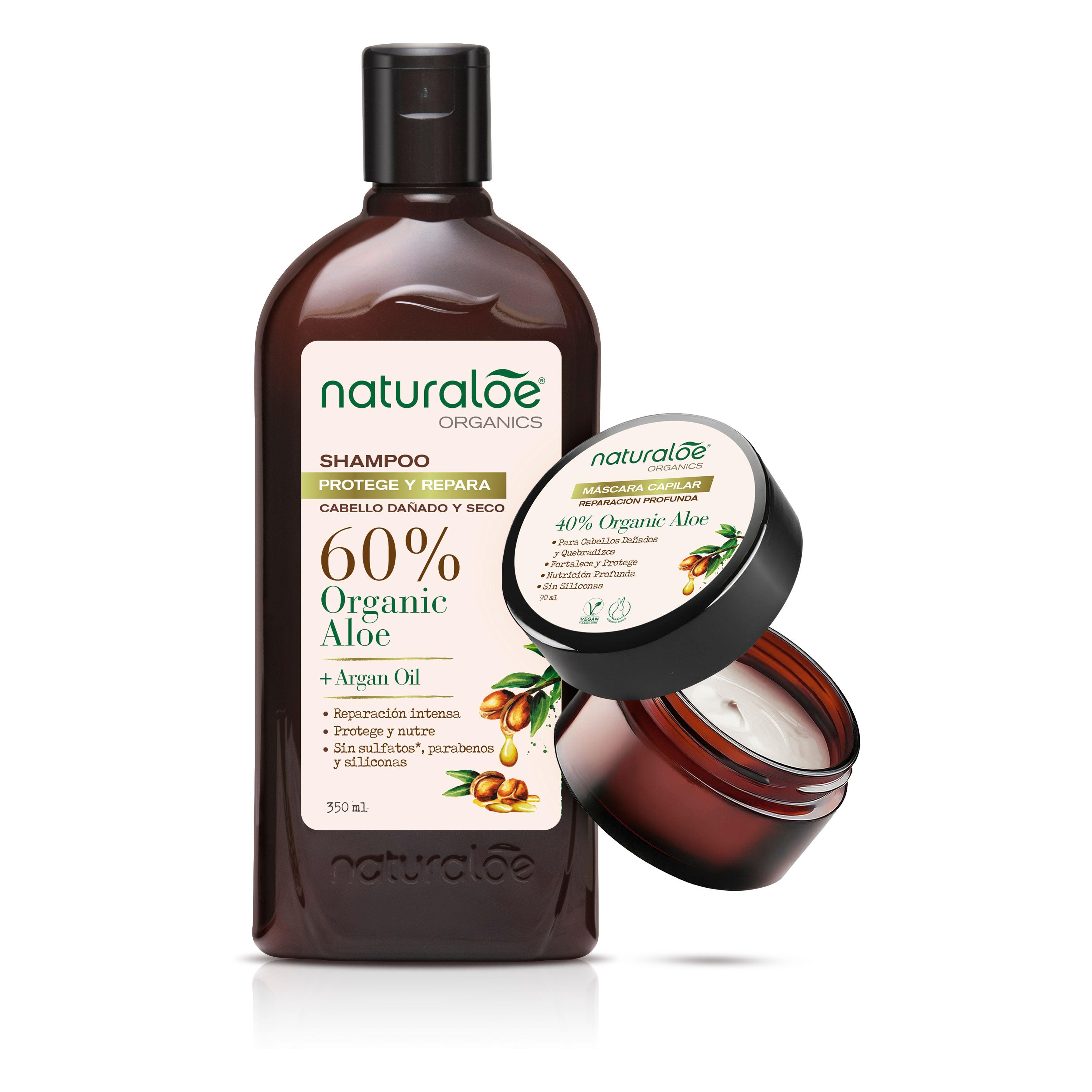 Naturaloe Set Cabello Dañado Shampoo + Máscara Reparadora-1