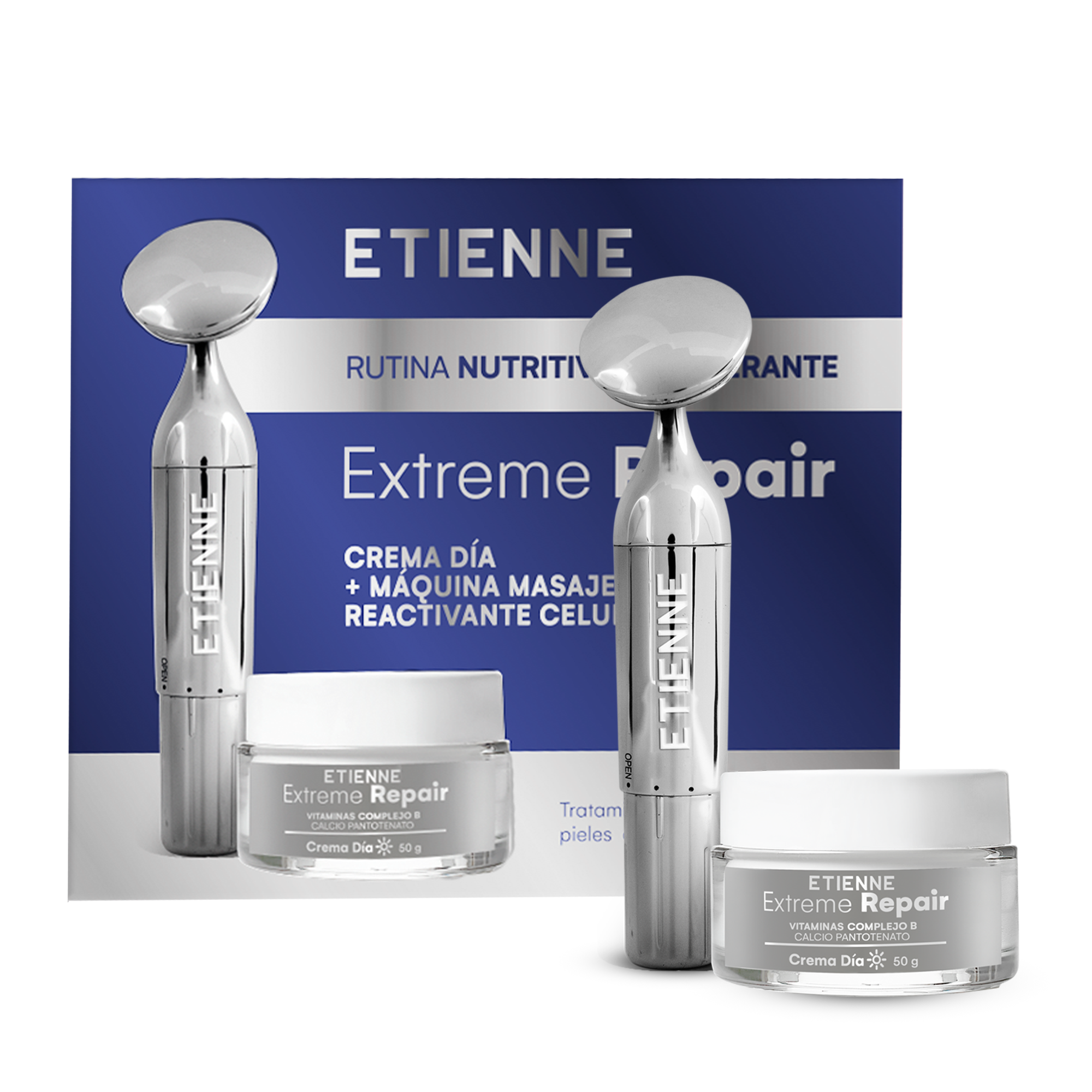 Etienne Set Extreme Repair Día 50g + Masajeador Facial-0