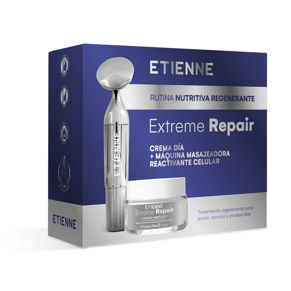 Etienne Set Extreme Repair Día 50g + Masajeador Facial-1
