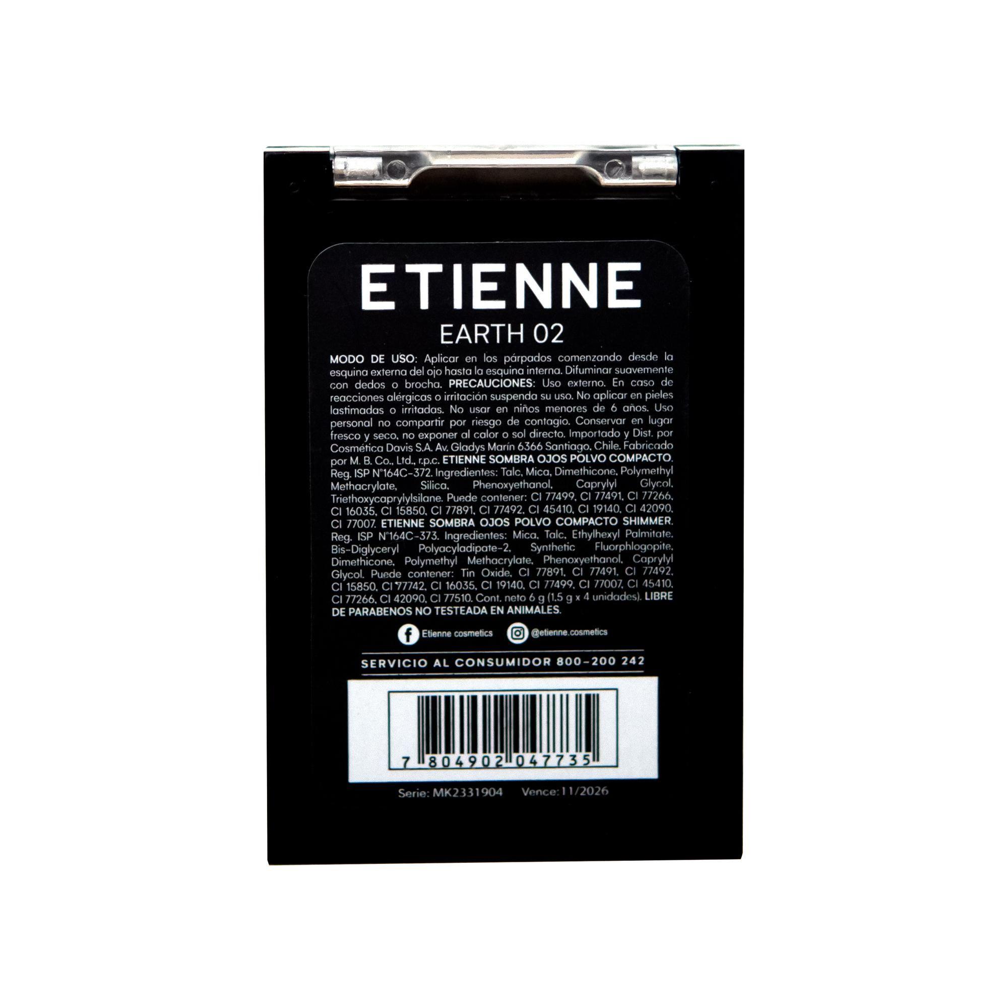 Etienne Sombras Prof En Polvo Compacto X4 Earth-2